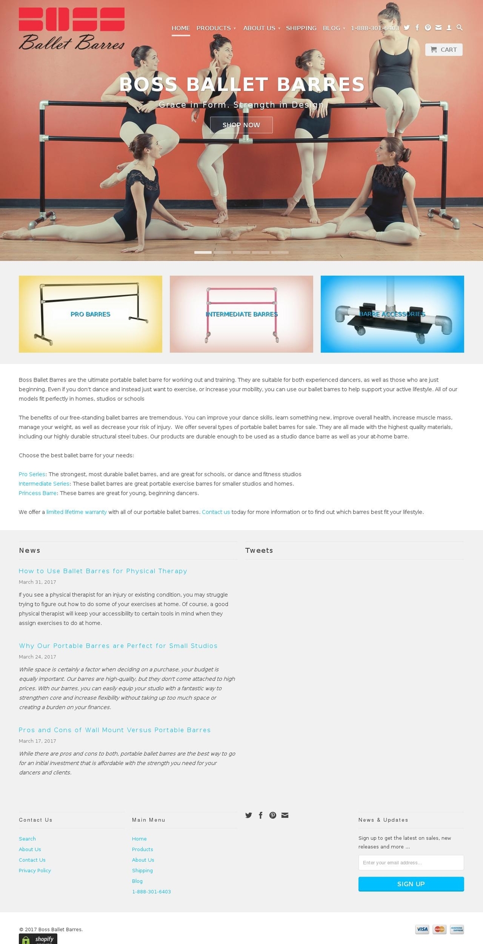 balletbarresonline.com shopify website screenshot