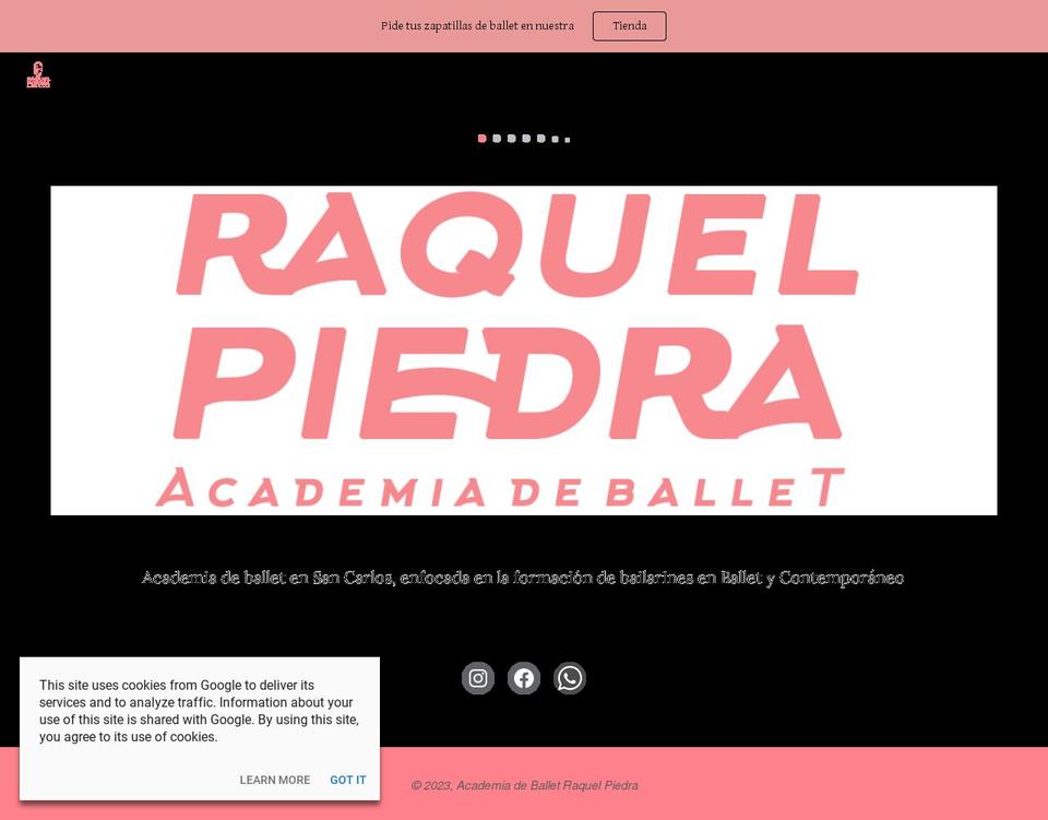 balletraquelpiedra.com shopify website screenshot