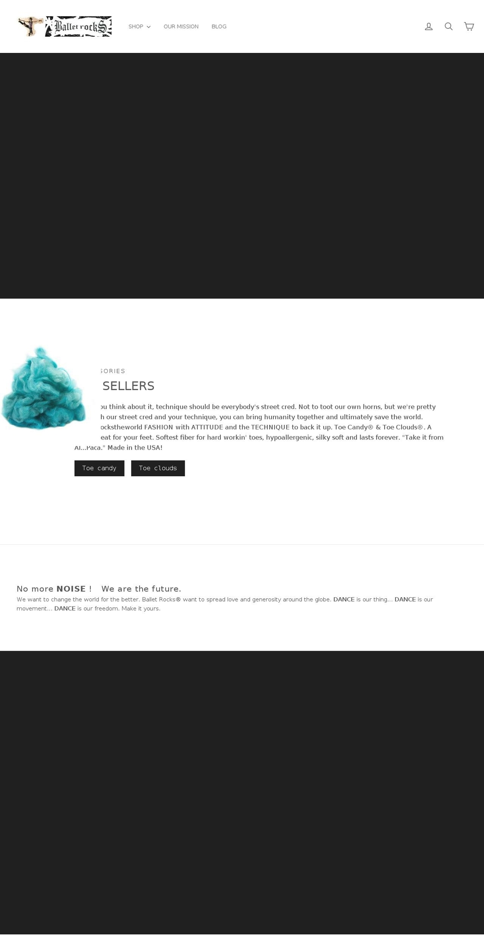 balletrocks.net shopify website screenshot