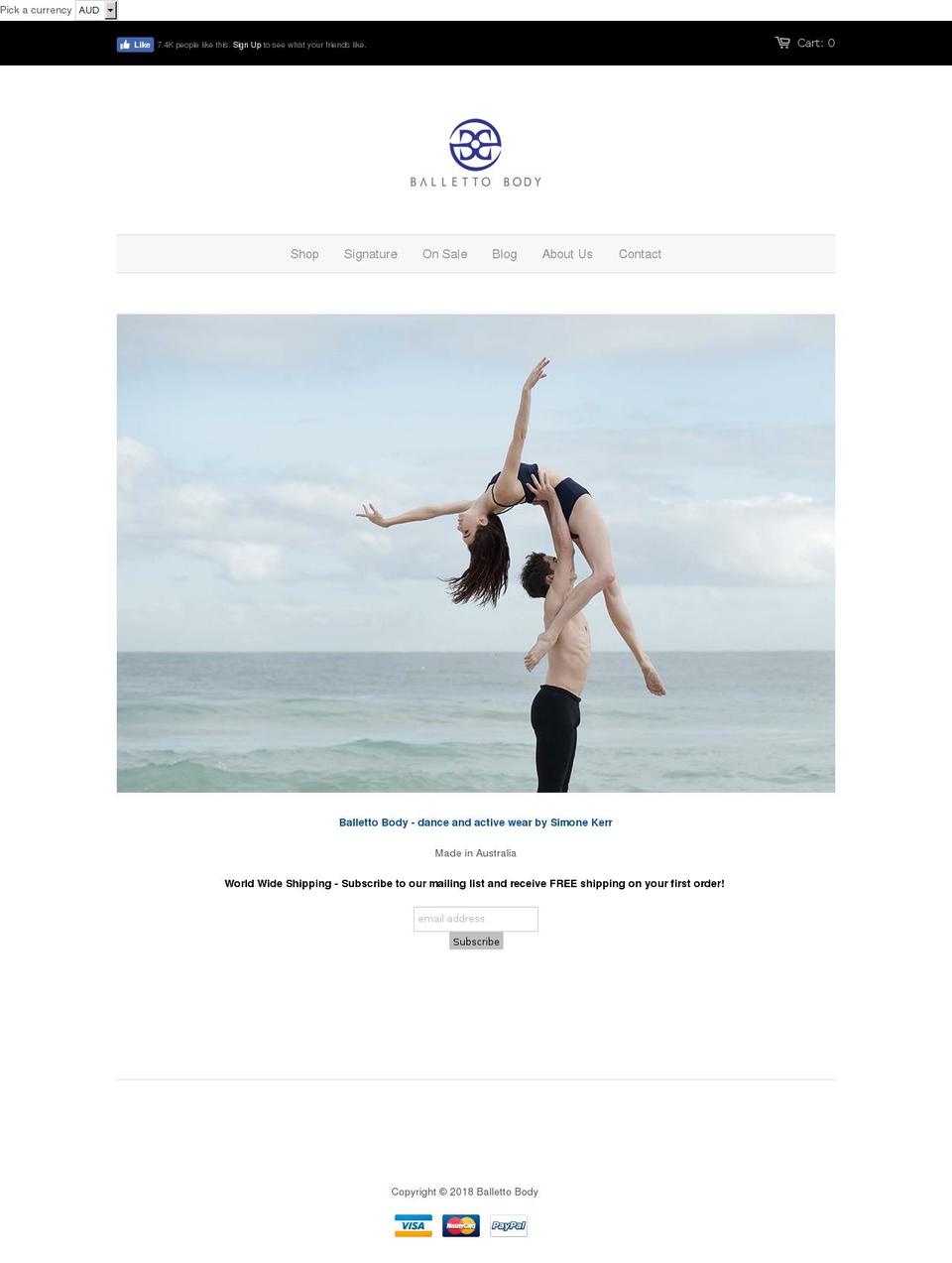 ballettobody.co shopify website screenshot