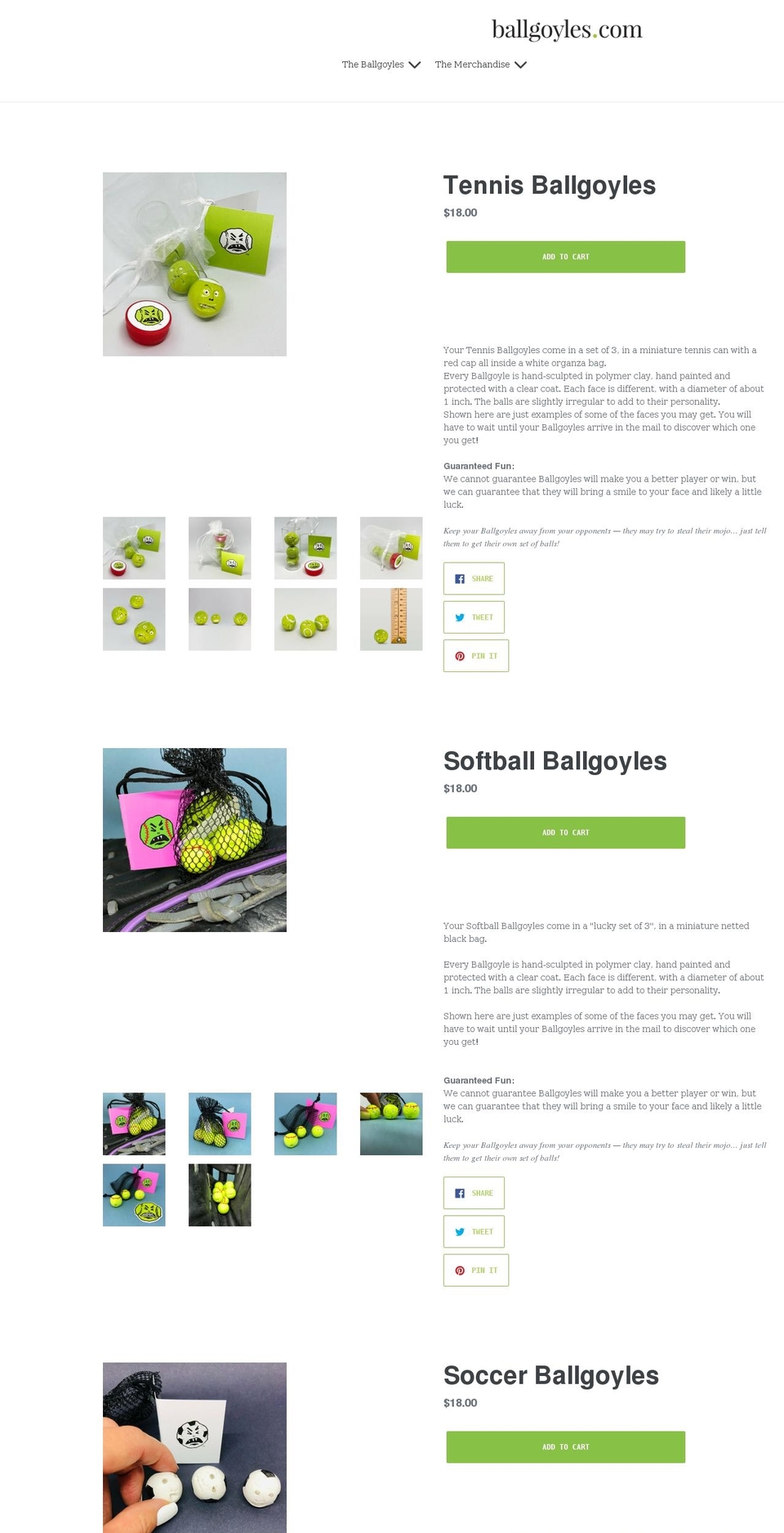 ballgoyles.com shopify website screenshot
