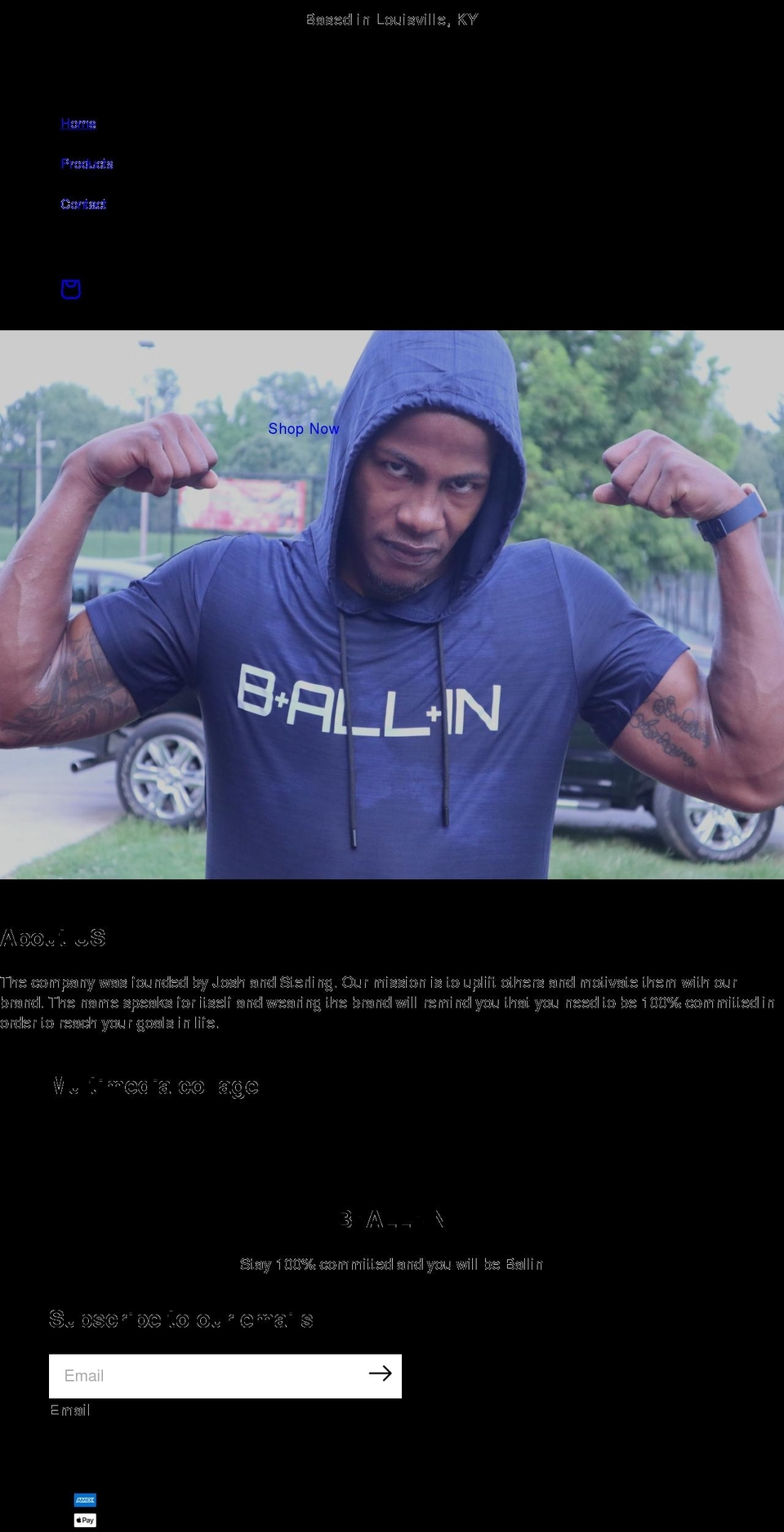 ballin502.com shopify website screenshot