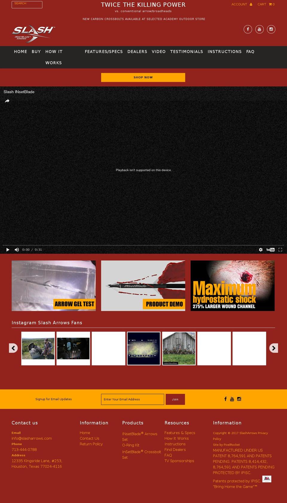 ballisticarrowtech.com shopify website screenshot