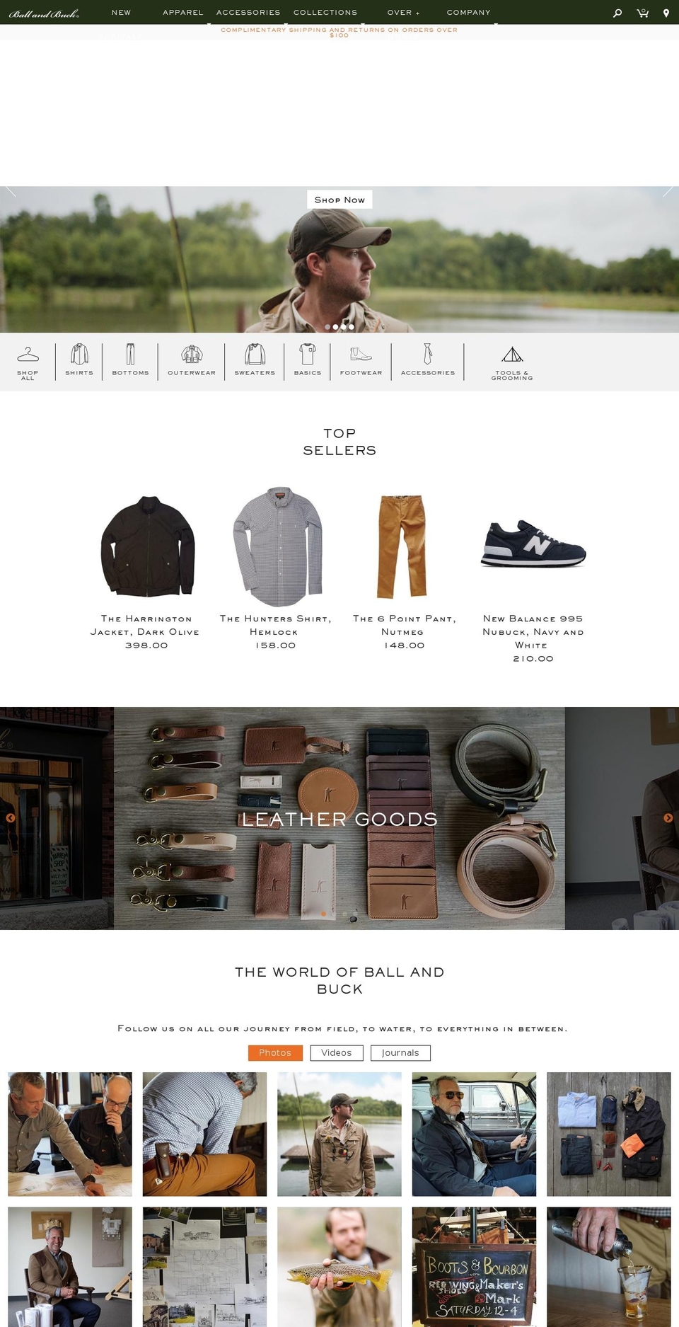 ballnbuck.com shopify website screenshot