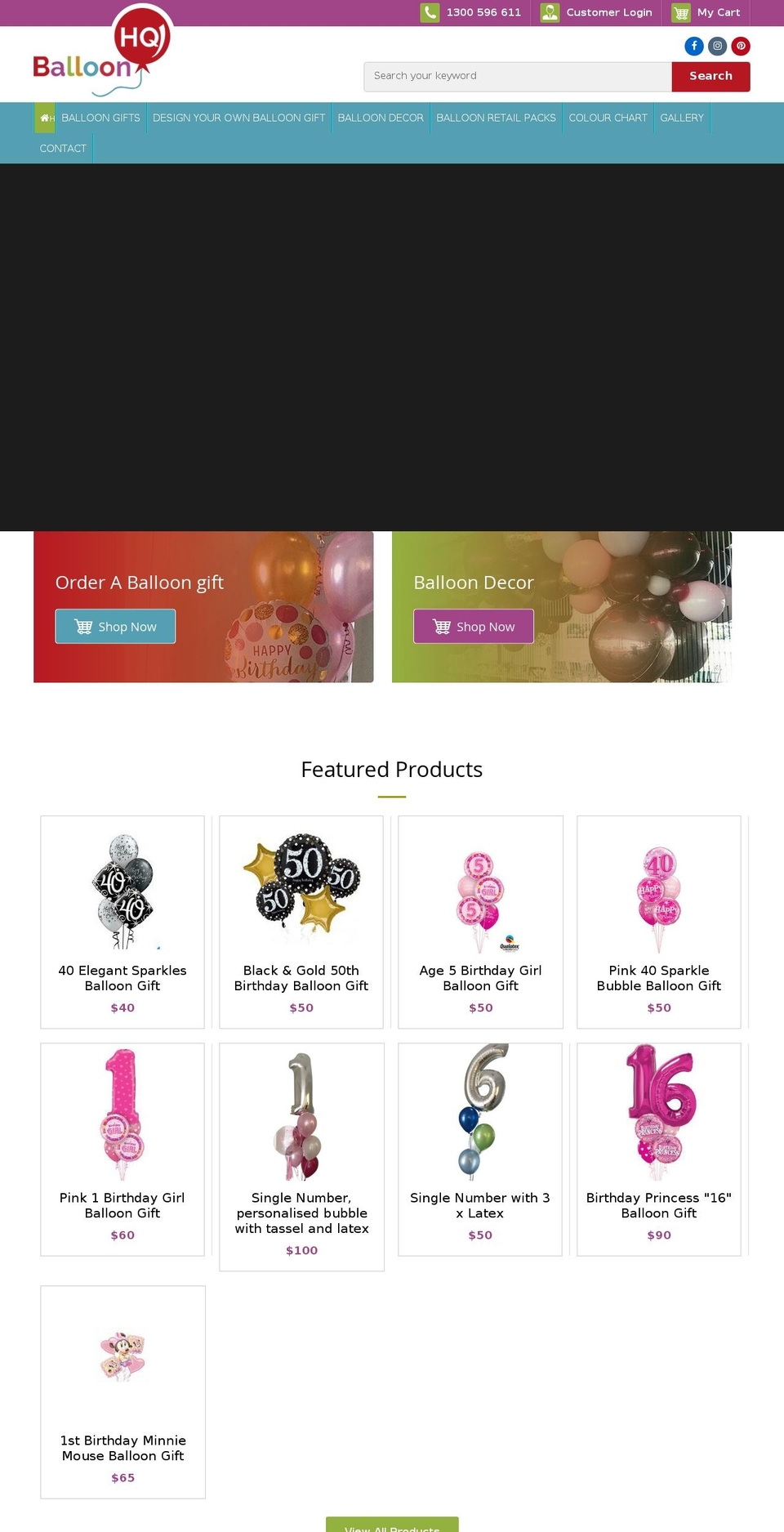 balloonhq.com.au shopify website screenshot