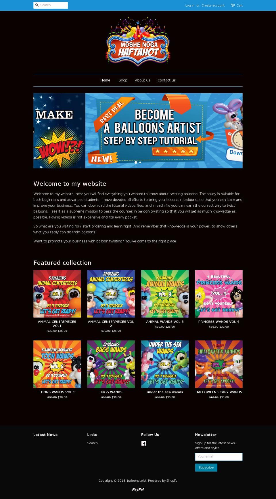 balloonstwist.net shopify website screenshot