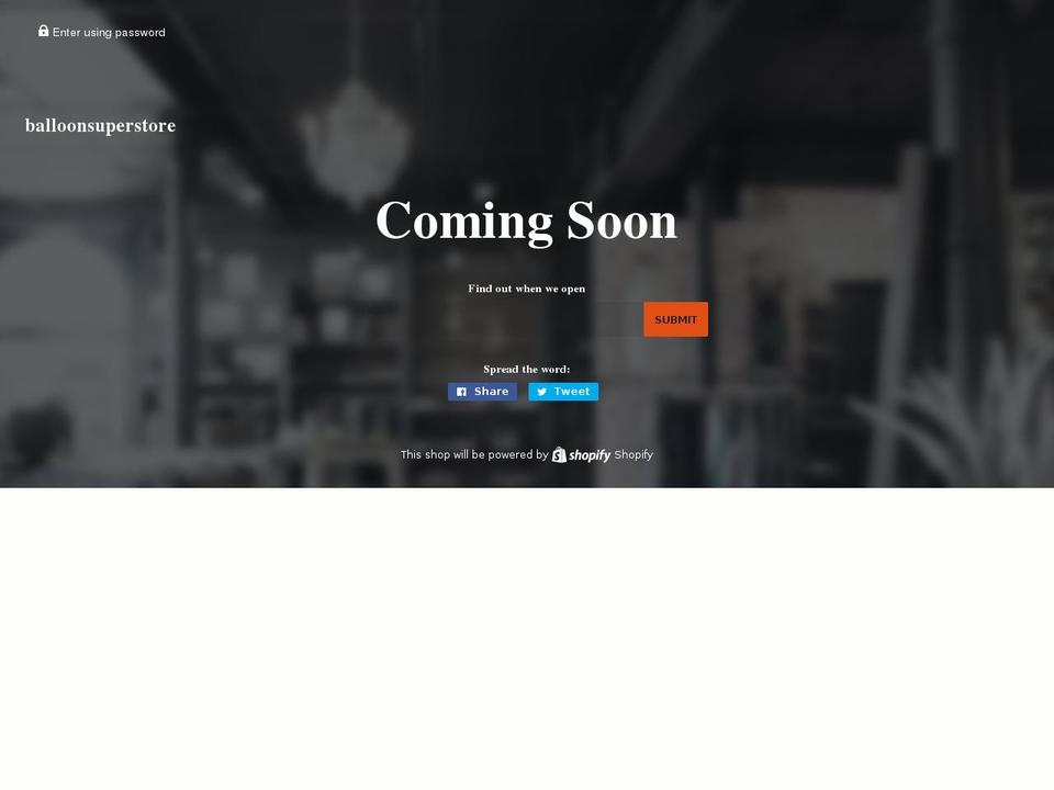 balloonsuperstore.com shopify website screenshot