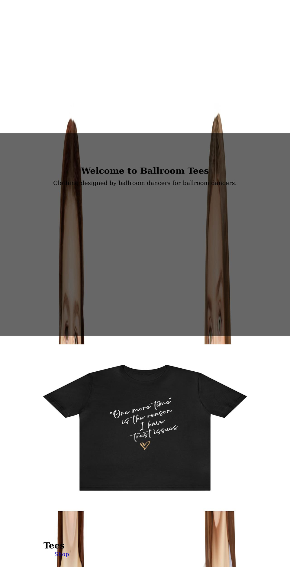 ballroomtees.com shopify website screenshot