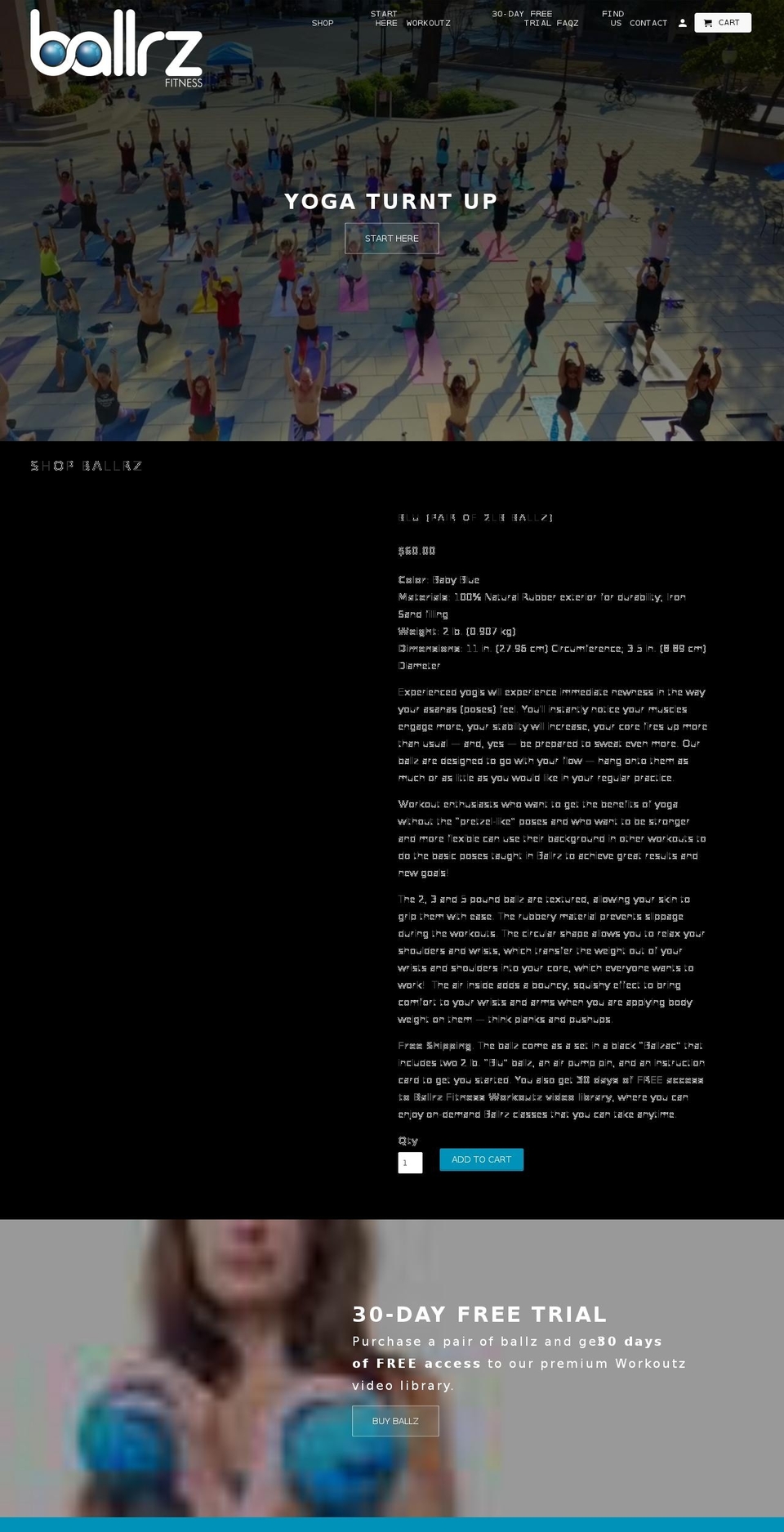 ballrzfitness.com shopify website screenshot