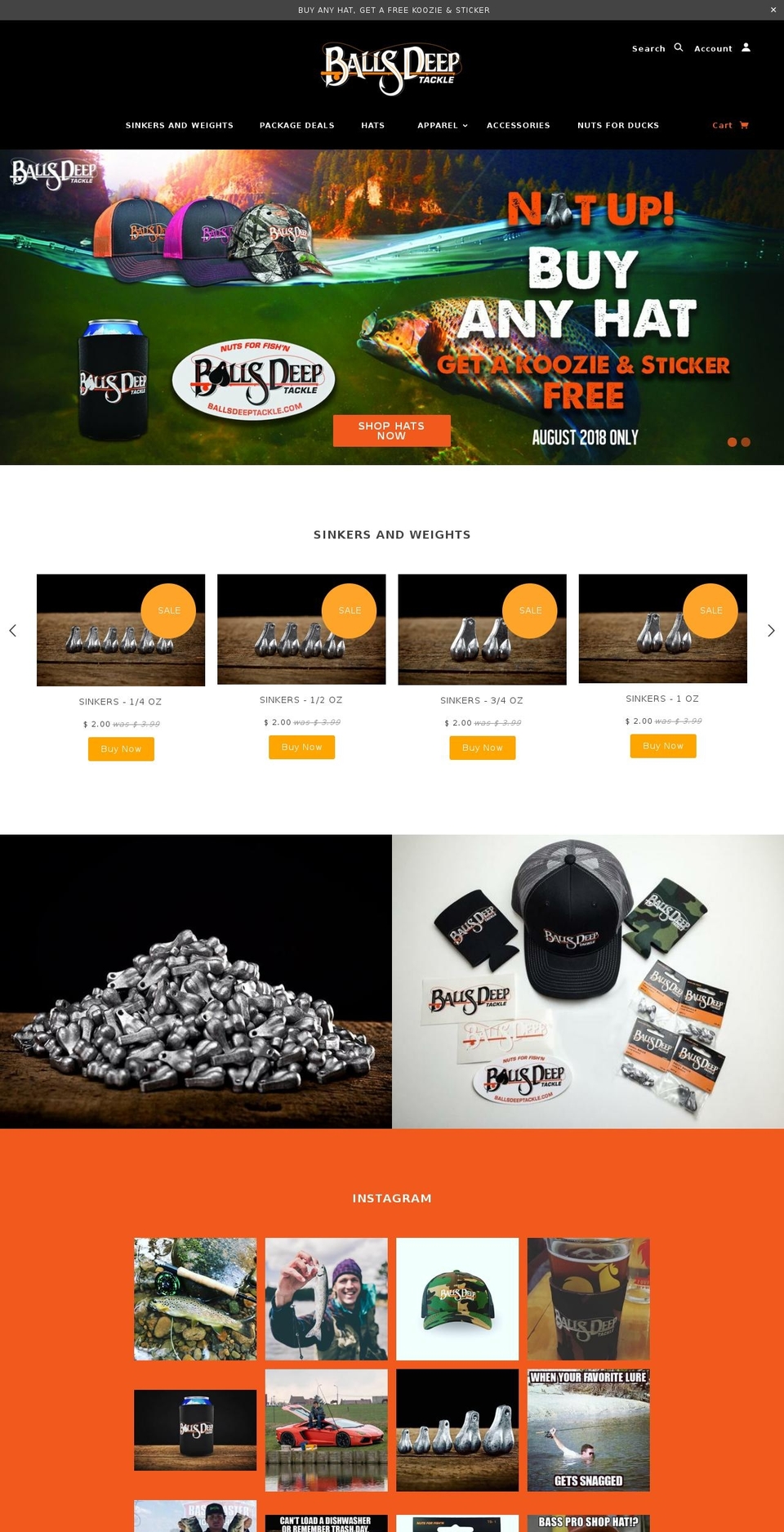 ballsdeepfishn.com — Shopify storefront screenshot