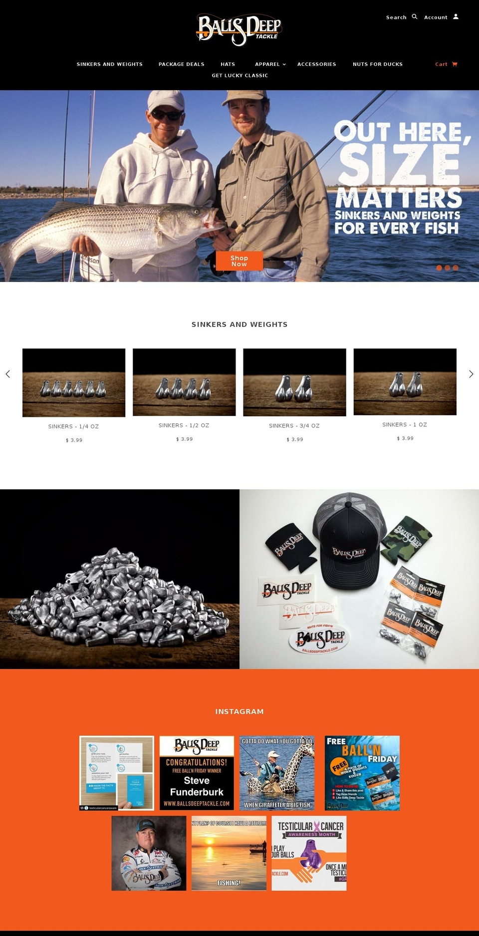ballsdeeplures.com shopify website screenshot