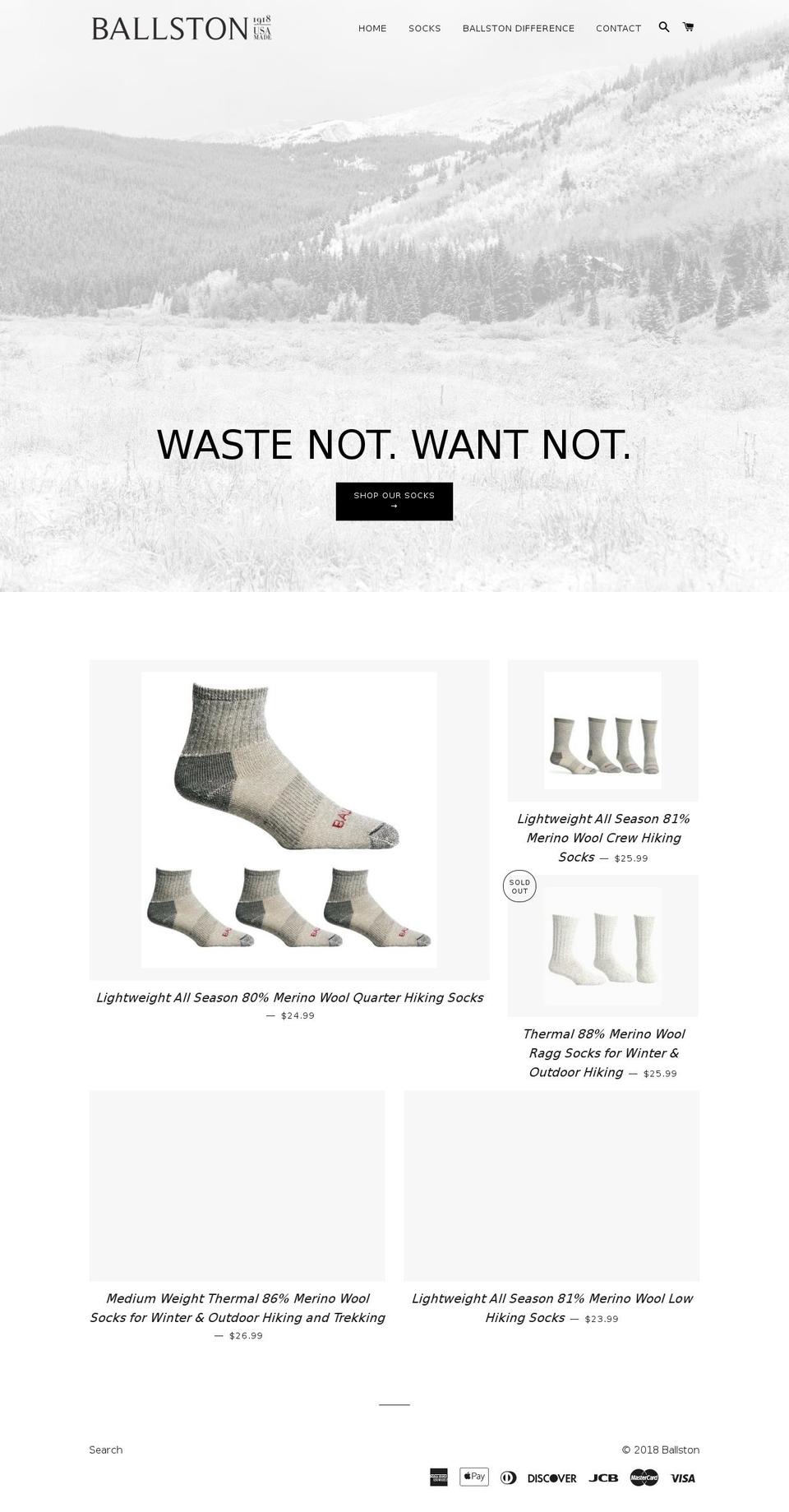 ballston1918.com shopify website screenshot