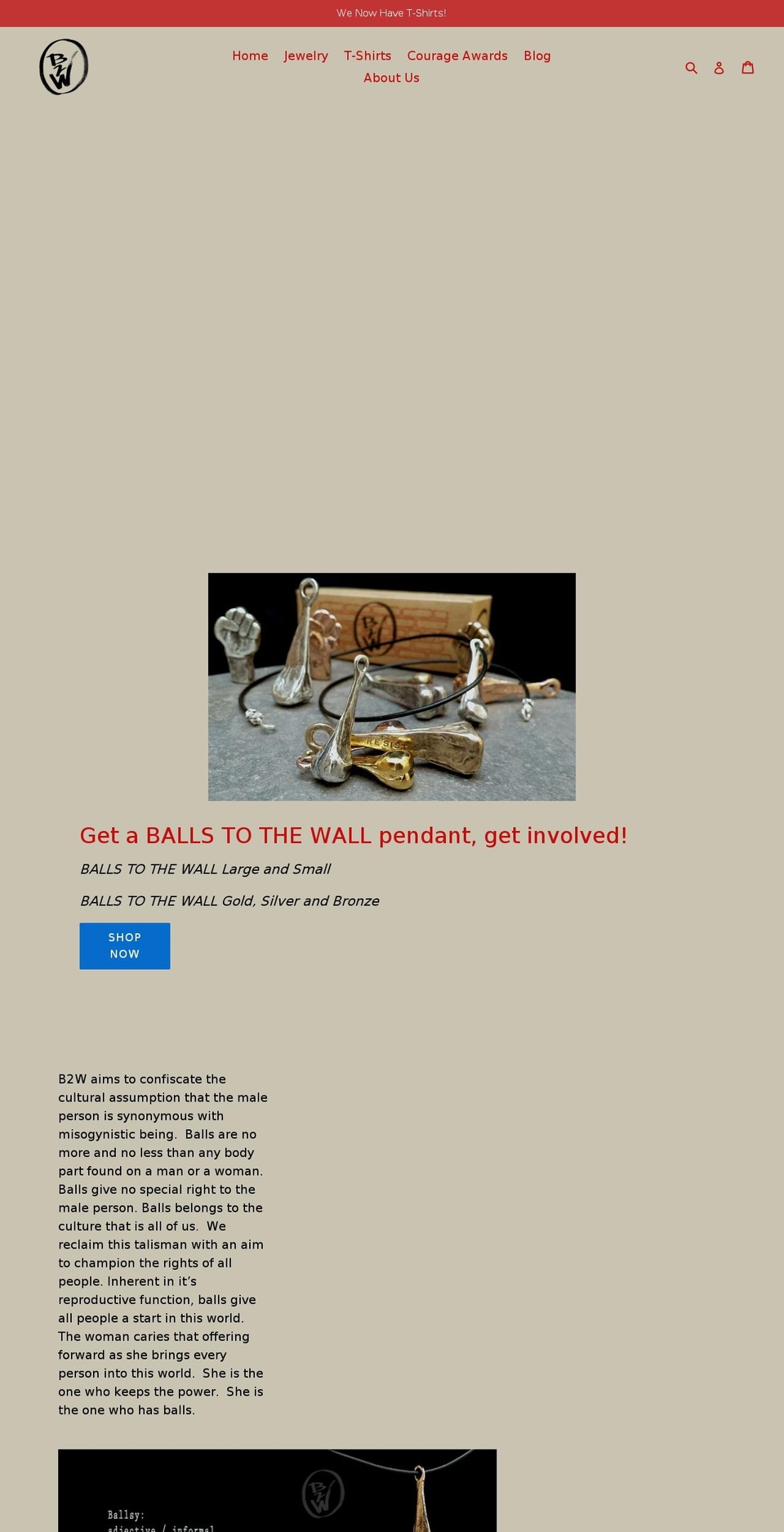 ballstothewallart.com — Shopify storefront screenshot
