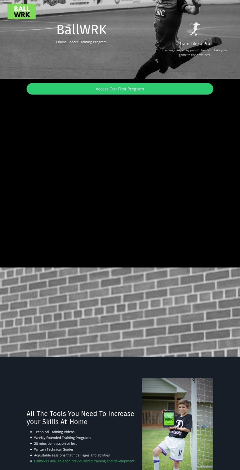 ballwrk.com shopify website screenshot