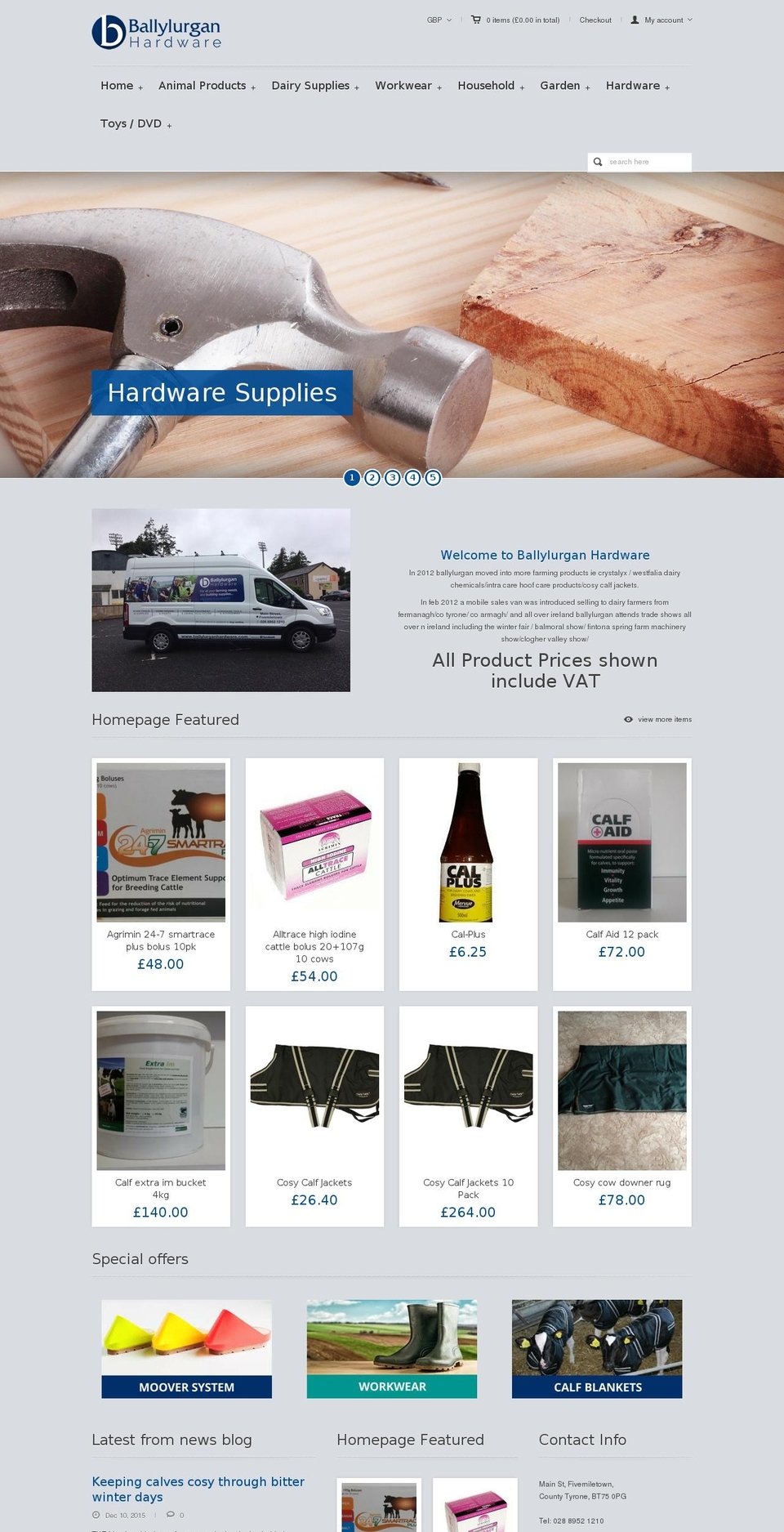 pandora Shopify theme site example ballylurganhardware.com