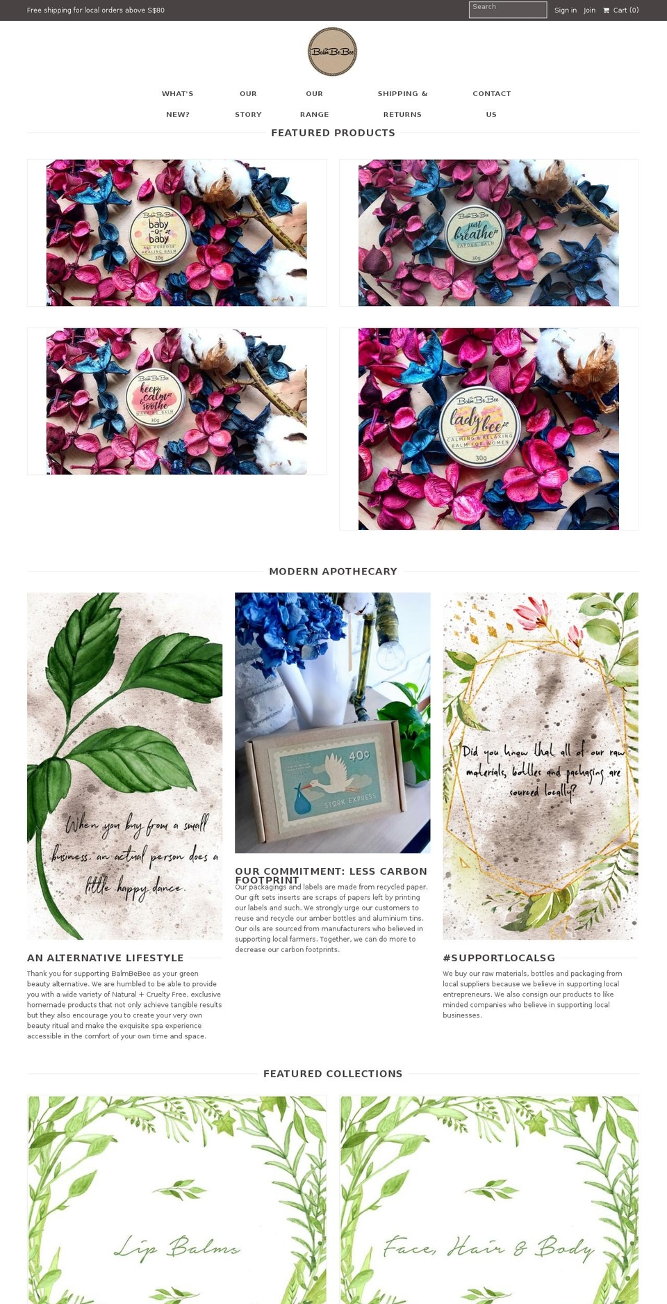 balmbebee.com shopify website screenshot