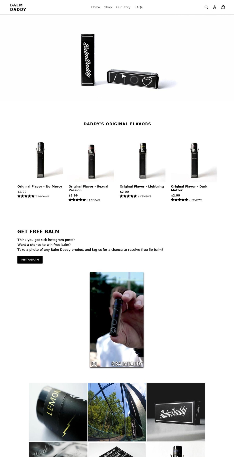 balmdaddy.com — Shopify storefront screenshot