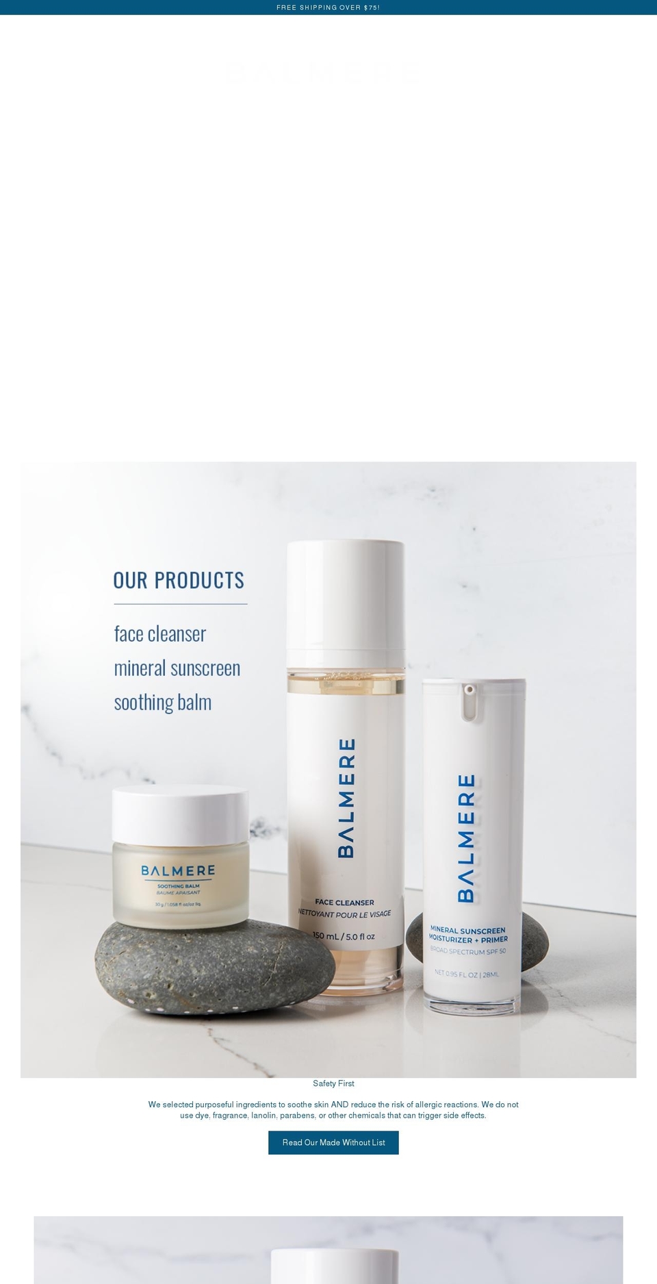 balmere.com shopify website screenshot