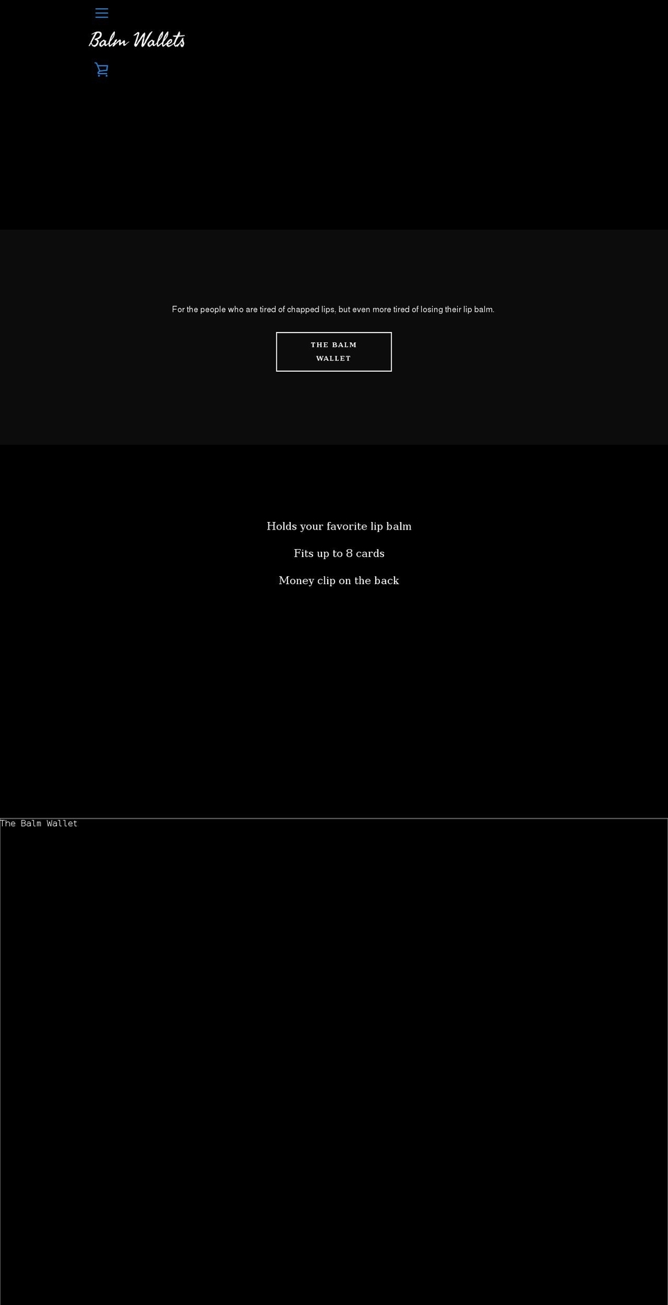 balmwallets.com shopify website screenshot