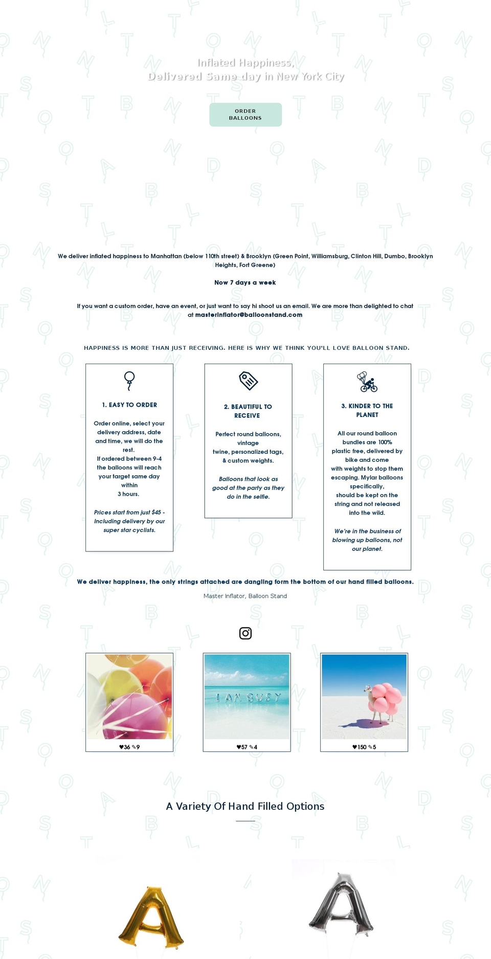 baloonstand.com — Shopify storefront screenshot