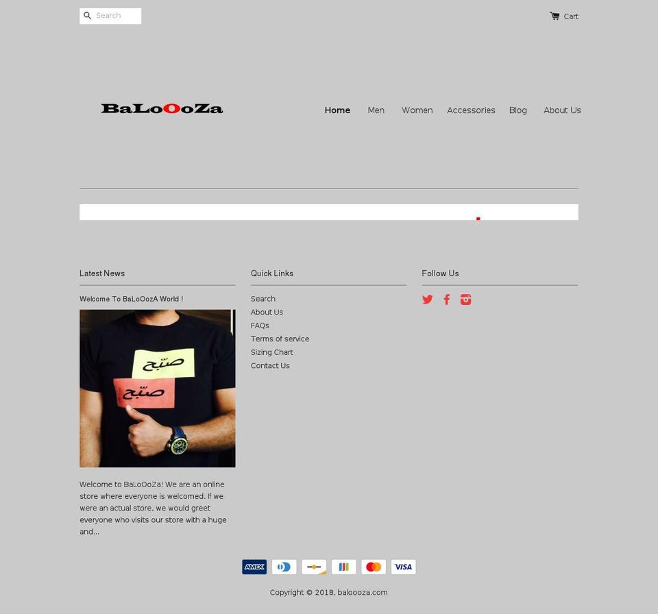 baloooza.com shopify website screenshot
