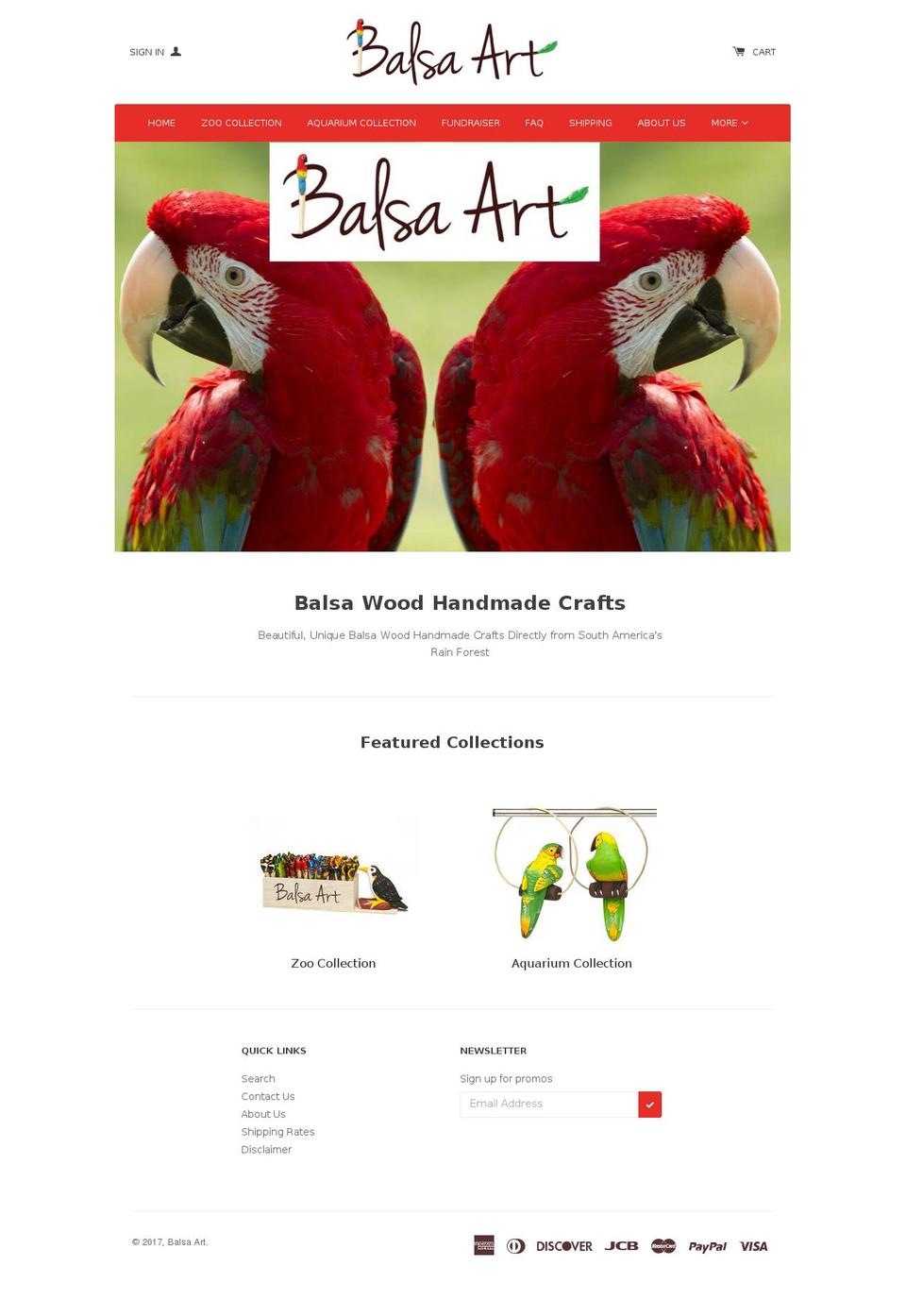 balsaart.com shopify website screenshot