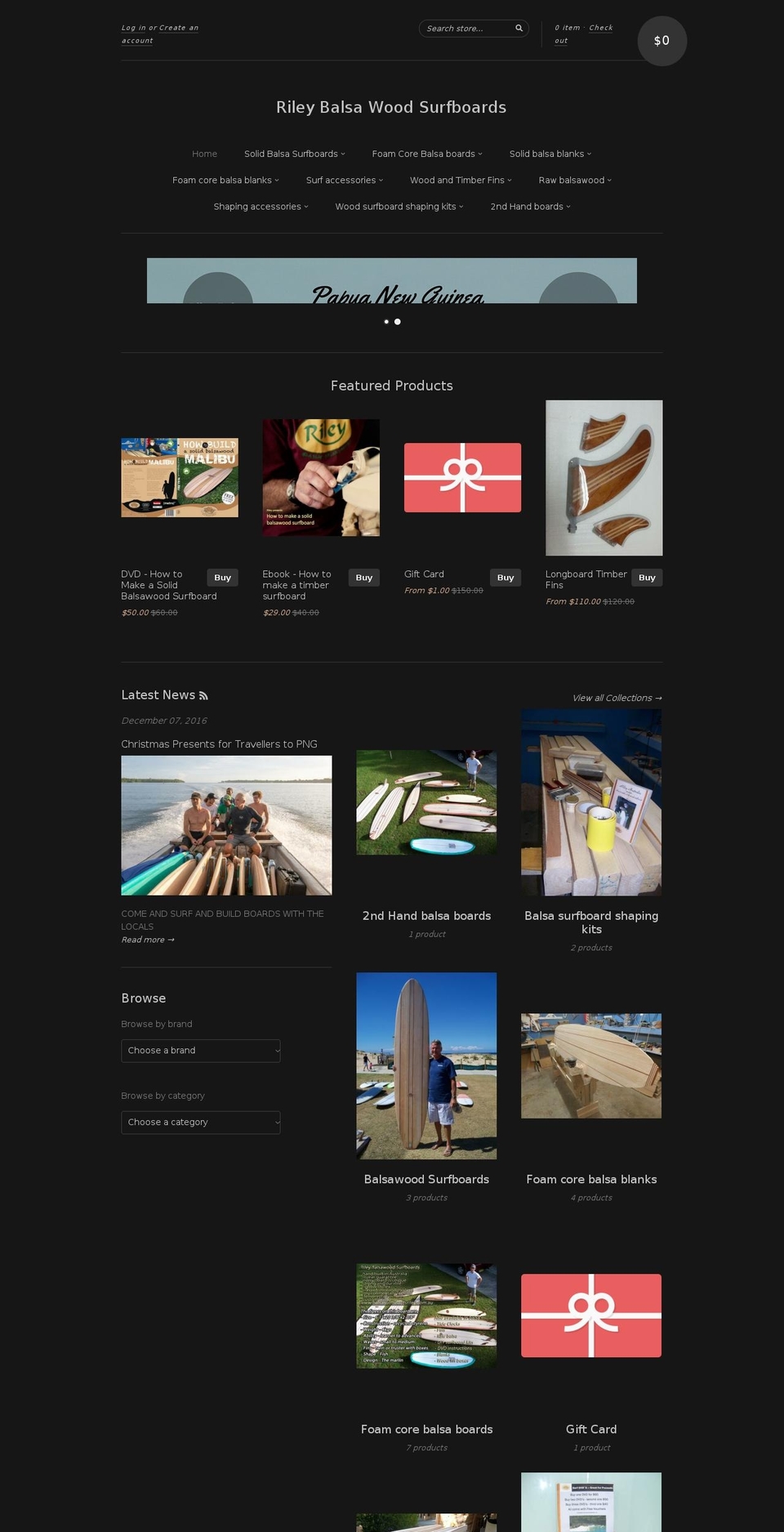 balsasurfboardsriley.com.au shopify website screenshot