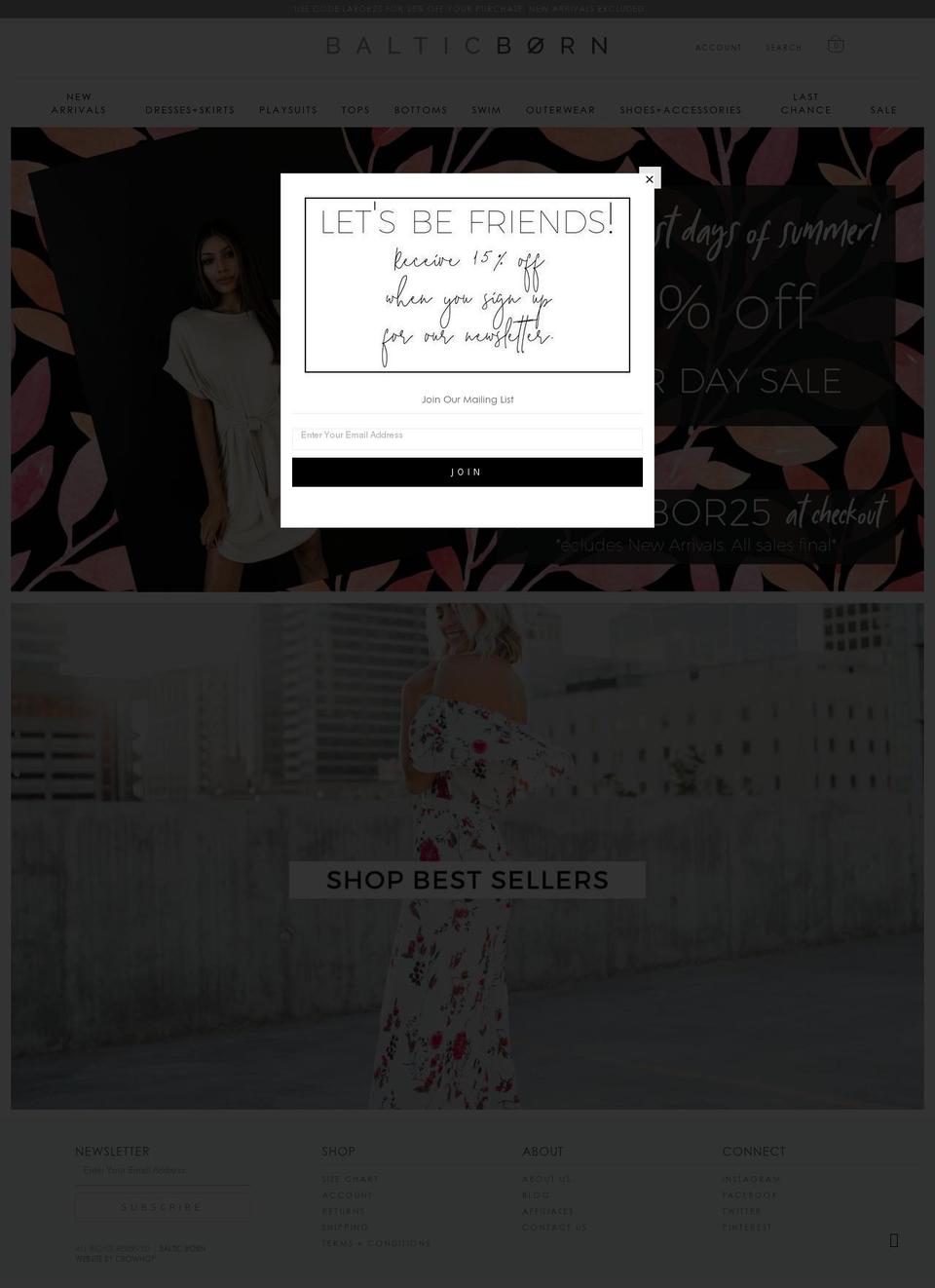 baltic-born.myshopify.com — Shopify storefront screenshot