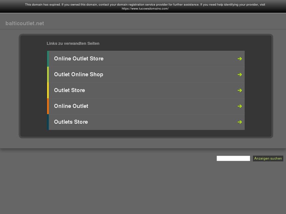 balticoutlet.net shopify website screenshot