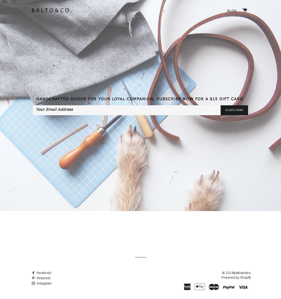 baltoandco.com — Shopify storefront screenshot