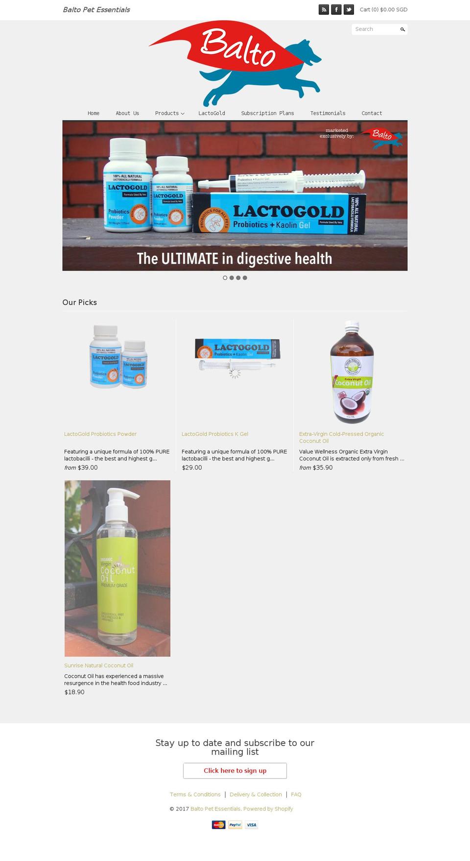baltopets.com shopify website screenshot