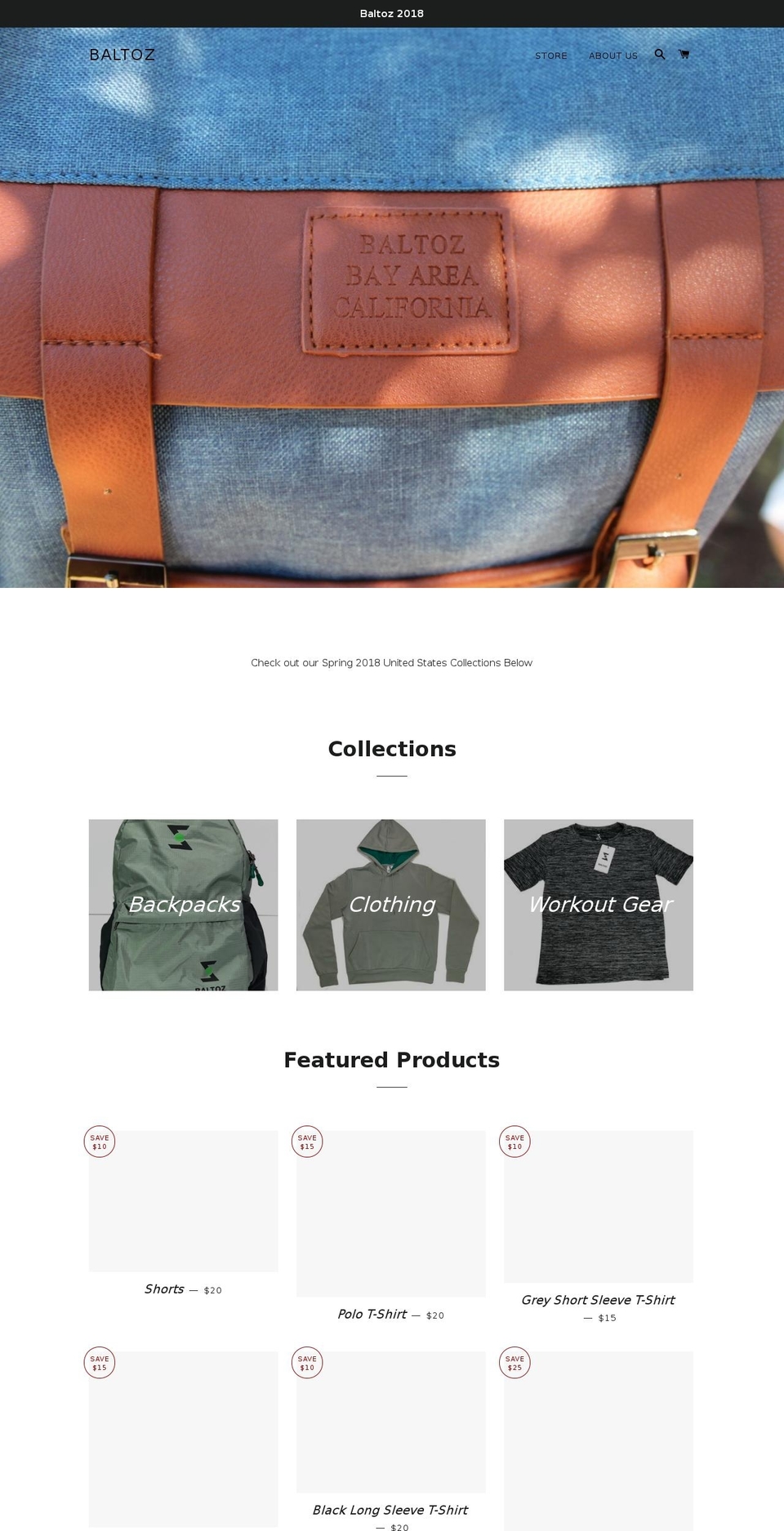 baltoz.com — Shopify storefront screenshot