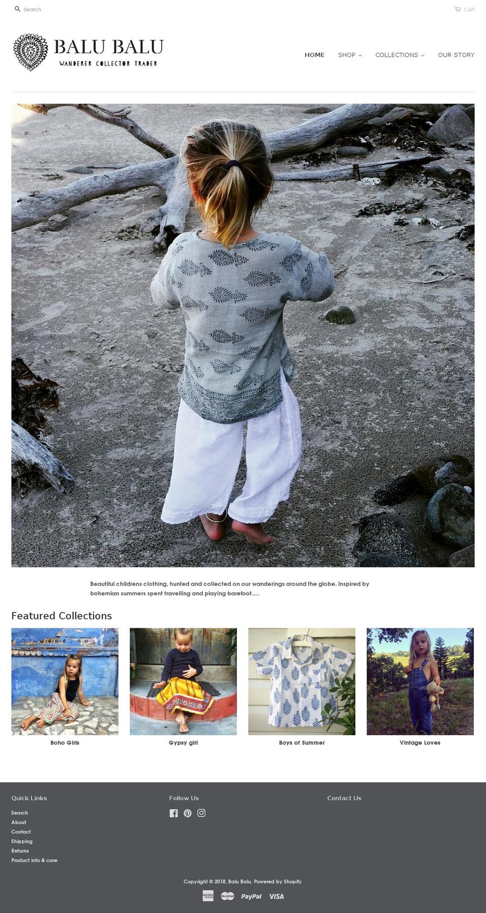 balubalu.com.au shopify website screenshot