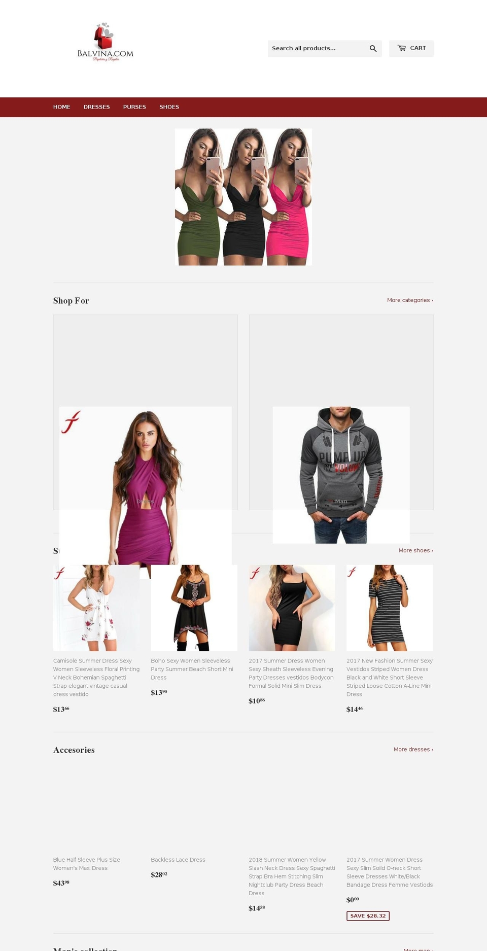 balvina.com shopify website screenshot