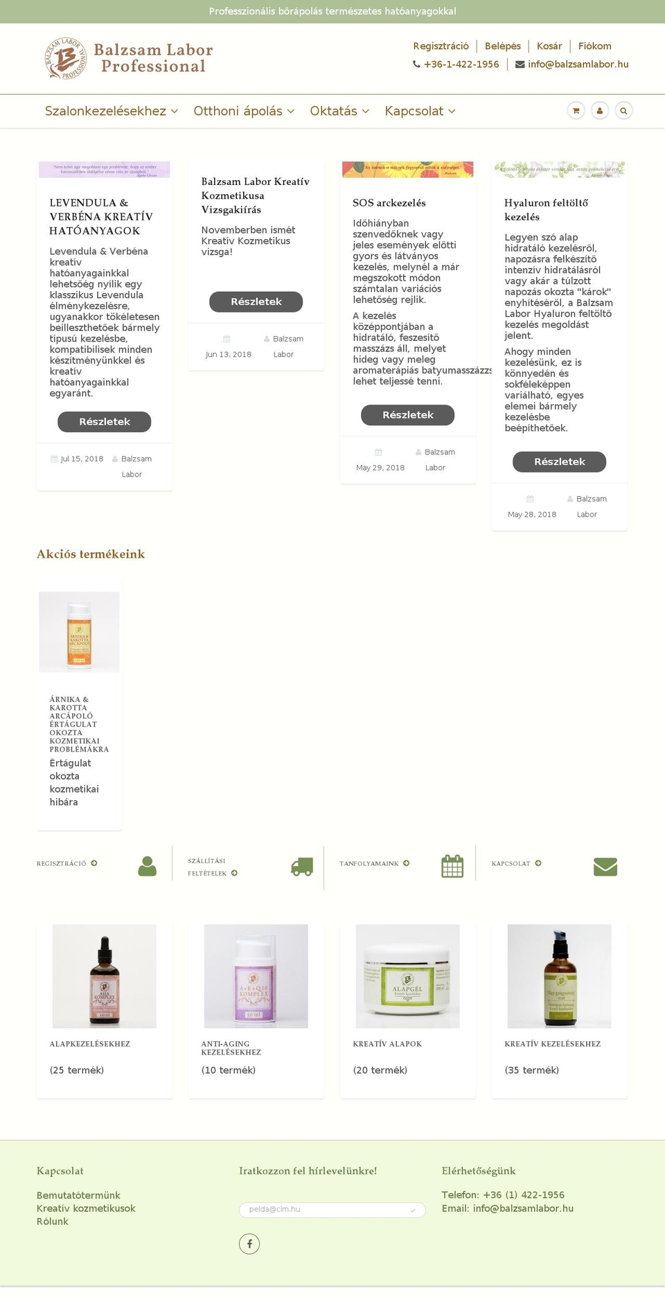 balzsamlabor.com — Shopify storefront screenshot