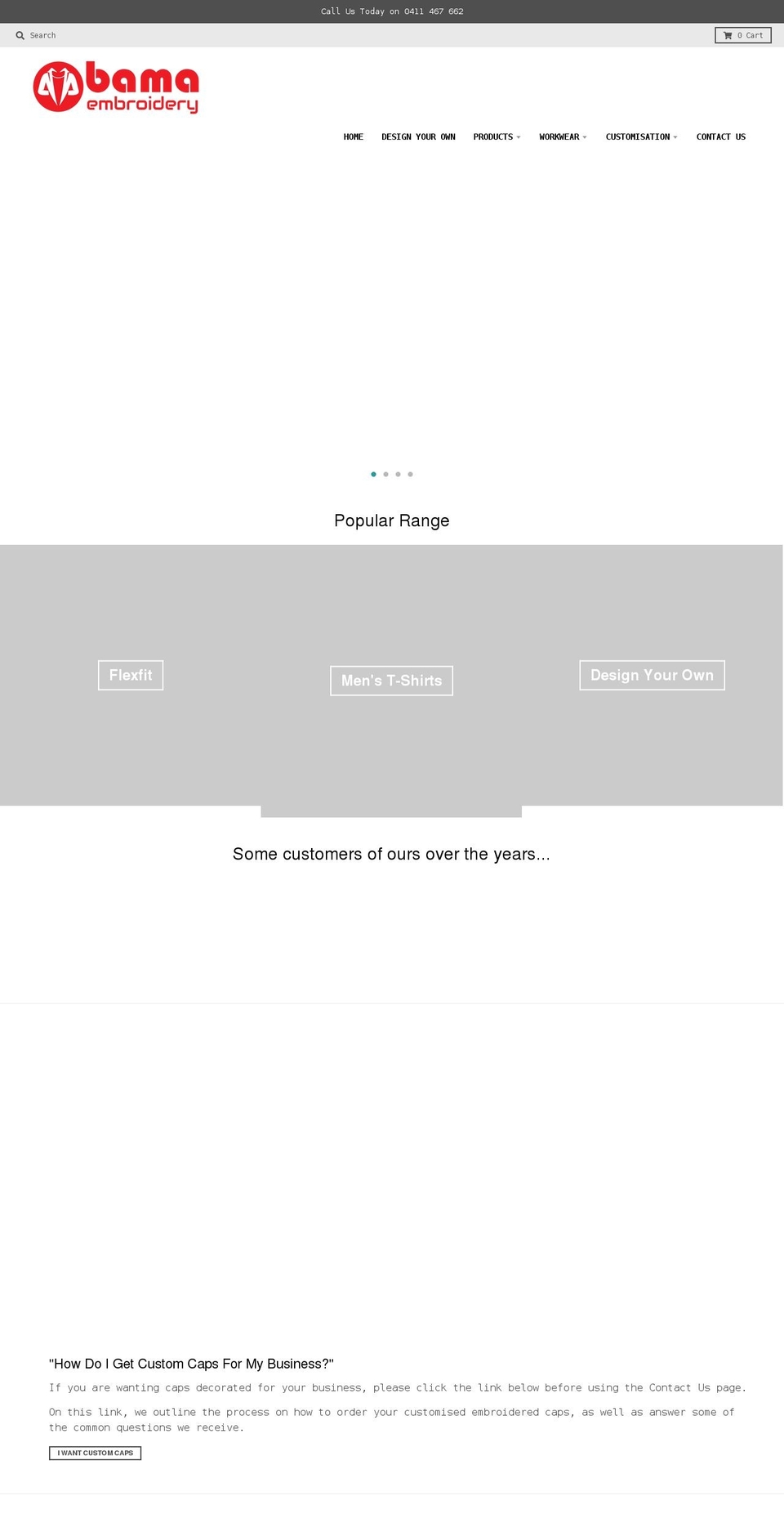 bamaembroidery.com shopify website screenshot