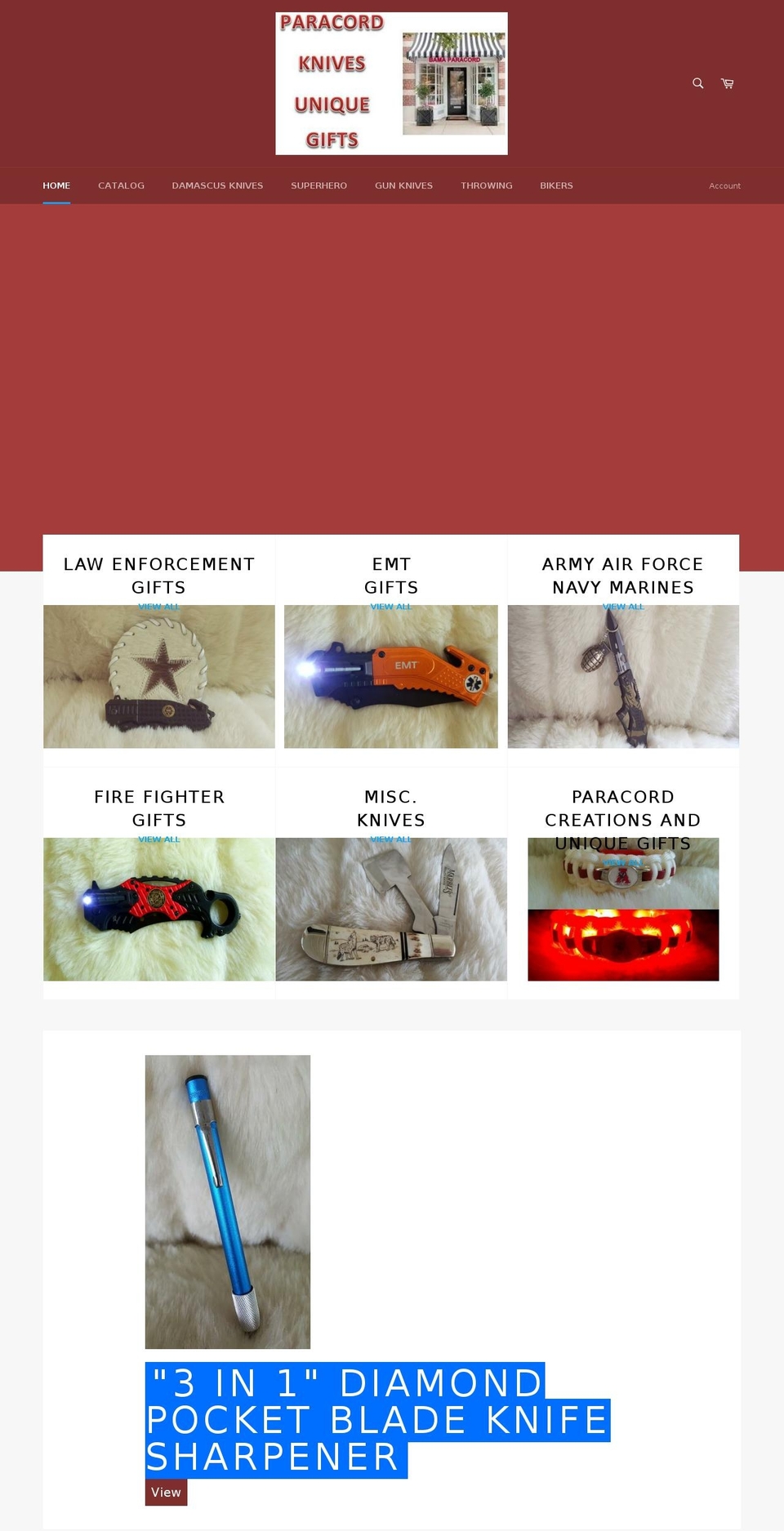 bamaknives.com shopify website screenshot