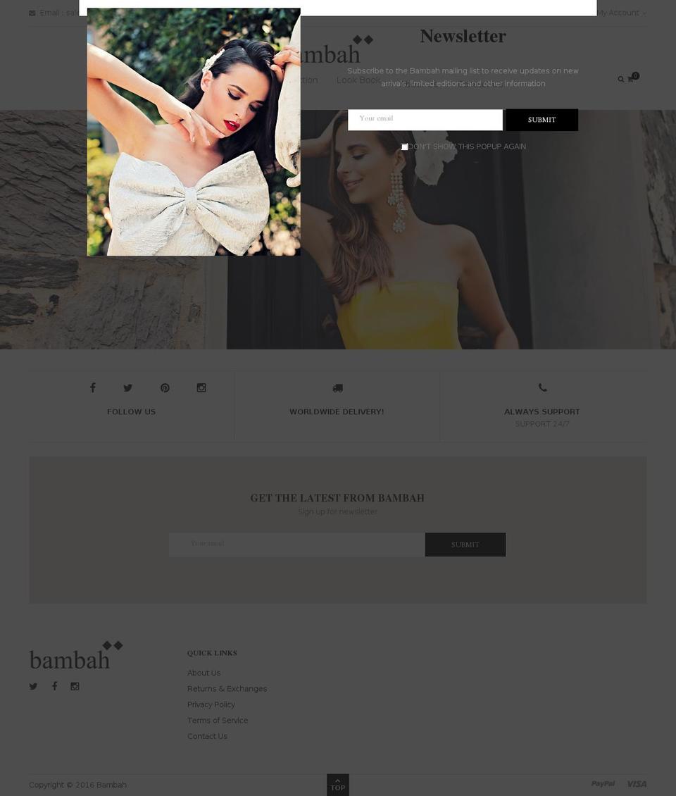bambah.com shopify website screenshot