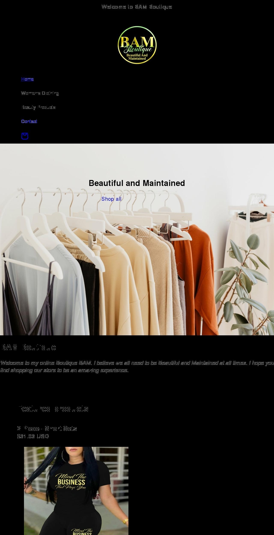 bambam.store shopify website screenshot