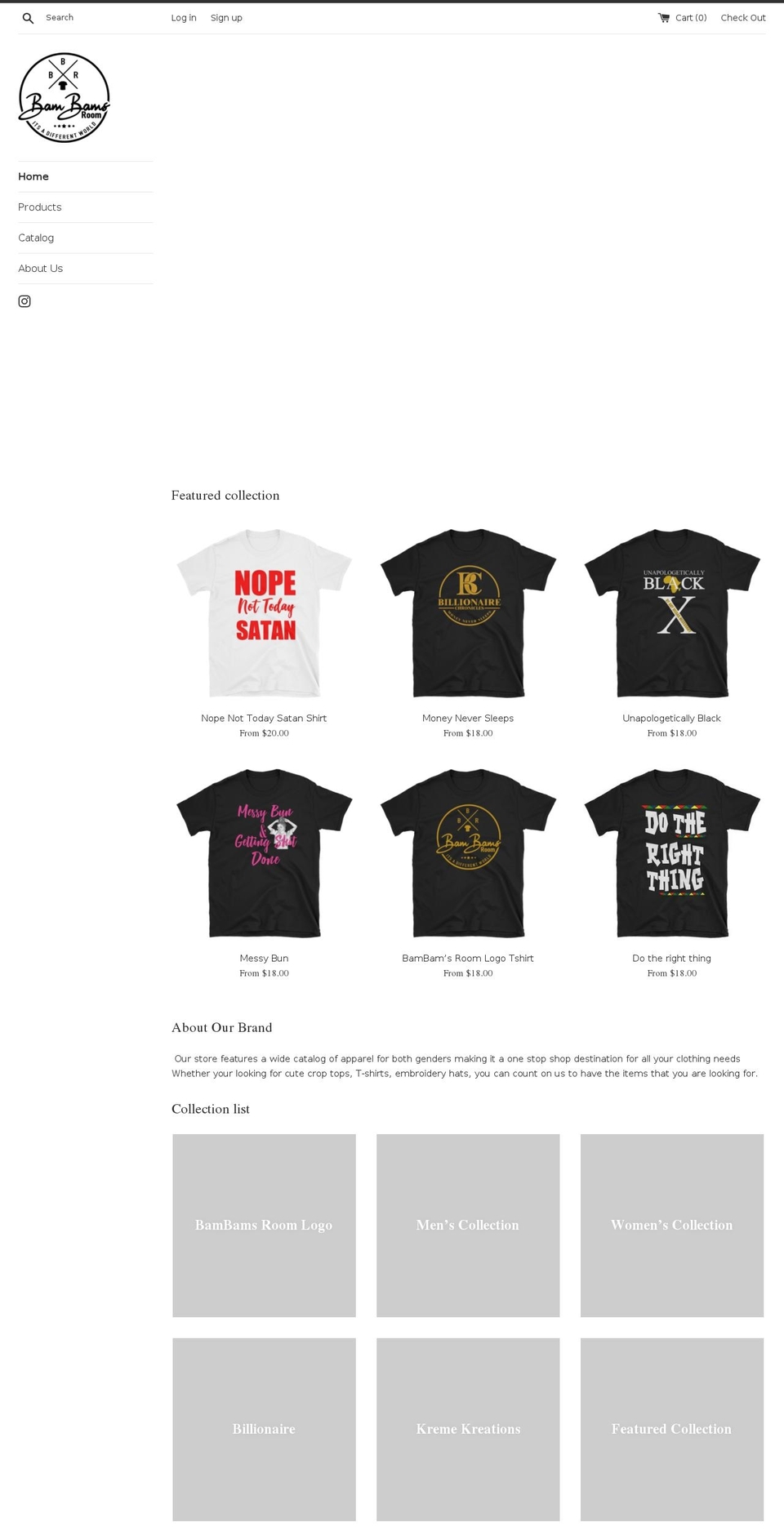 bambamsroom.com — Shopify storefront screenshot
