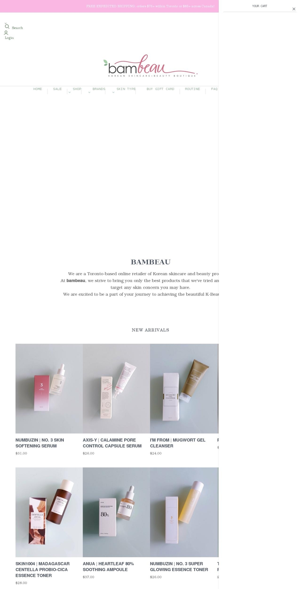 bambeau.ca shopify website screenshot