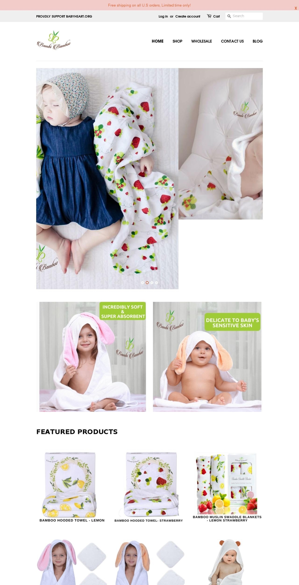 bambibamboo.com shopify website screenshot