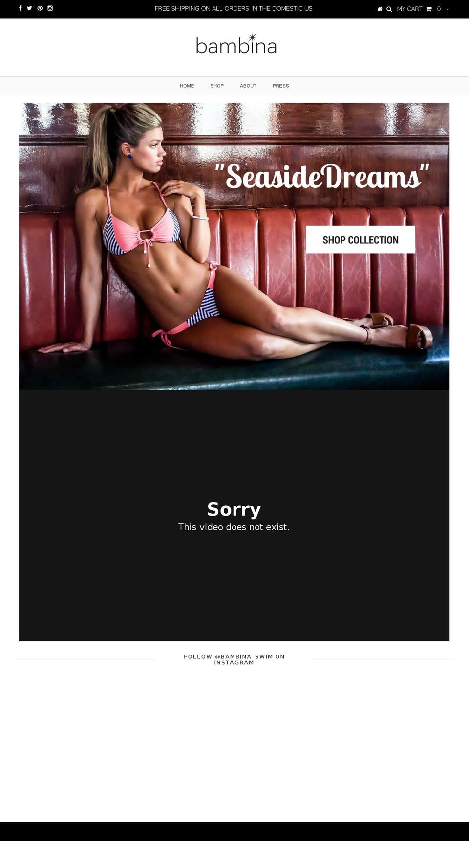 bambinaswim.com shopify website screenshot