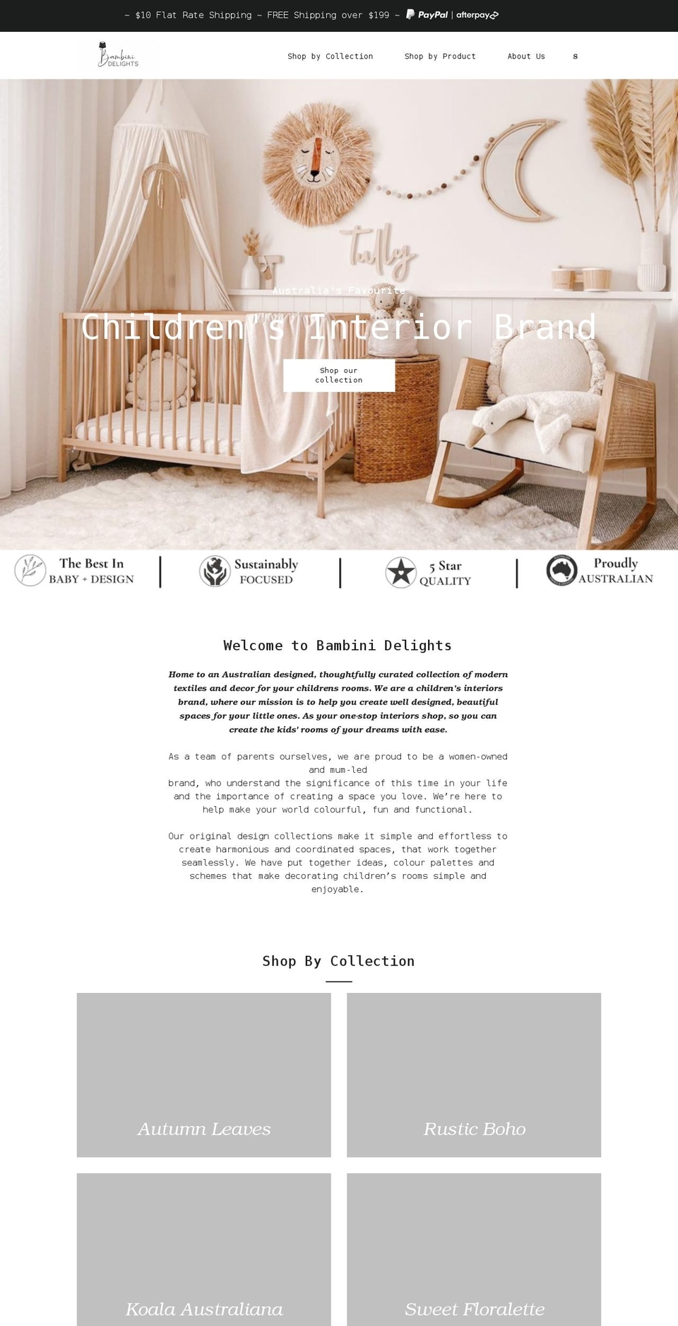 bambinidelights.com.au shopify website screenshot