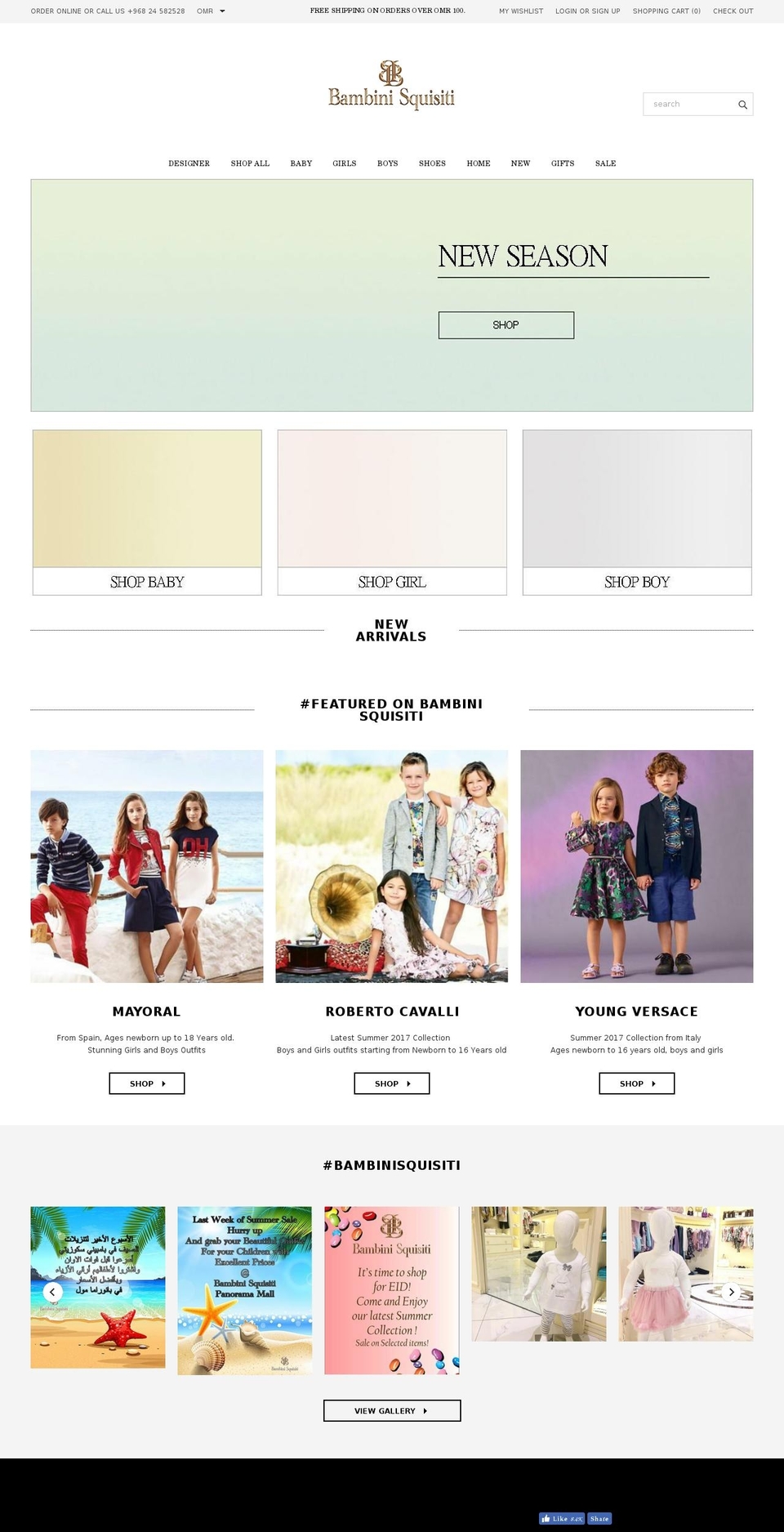 bambinisquisiti.com — Shopify storefront screenshot