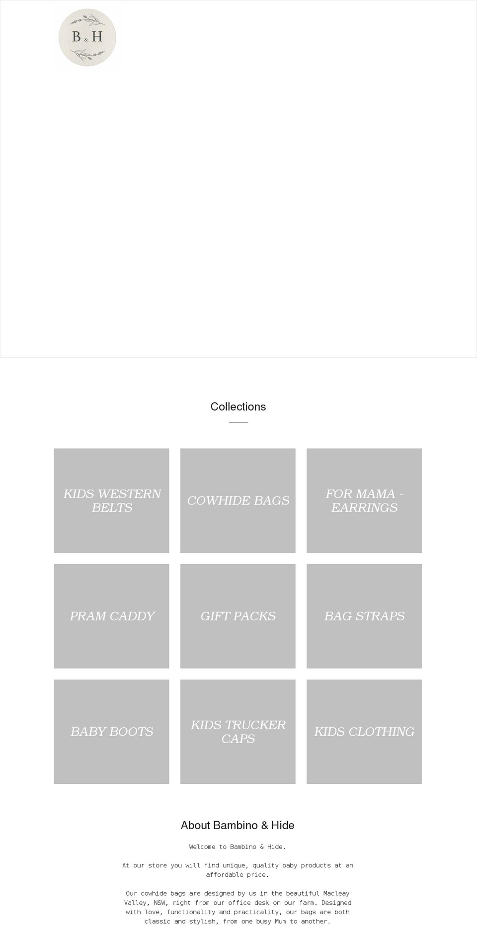 bambinoandhide.com.au shopify website screenshot