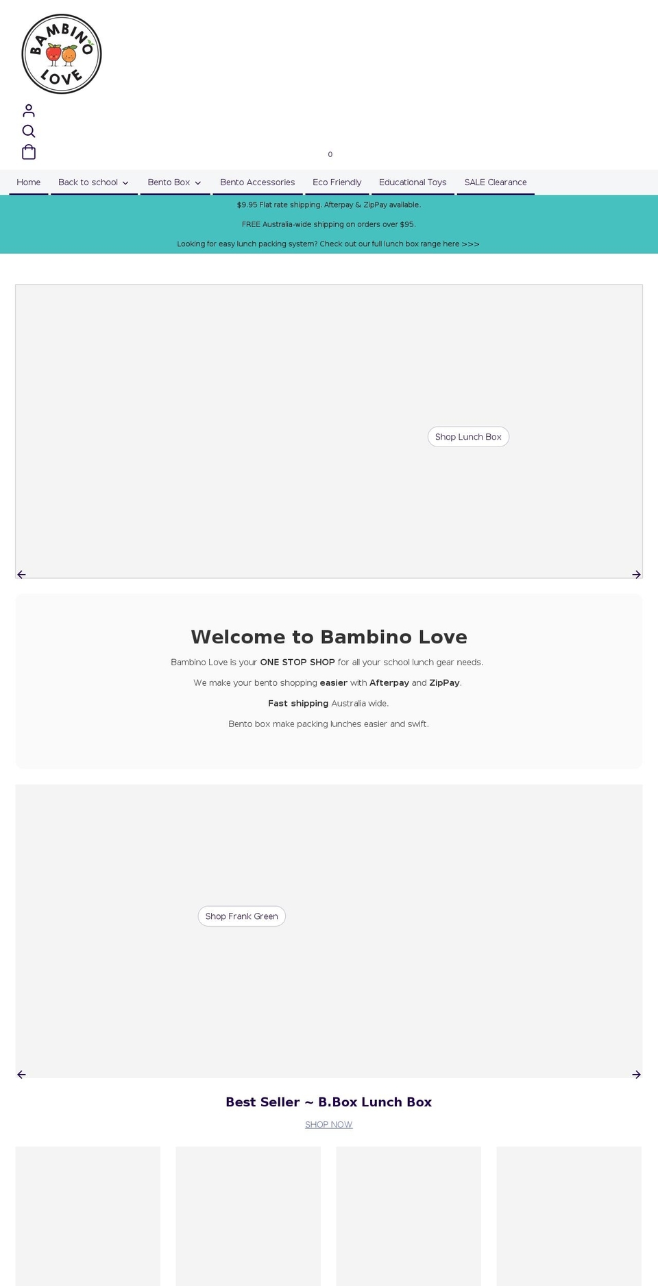 bambinolove.com.au shopify website screenshot