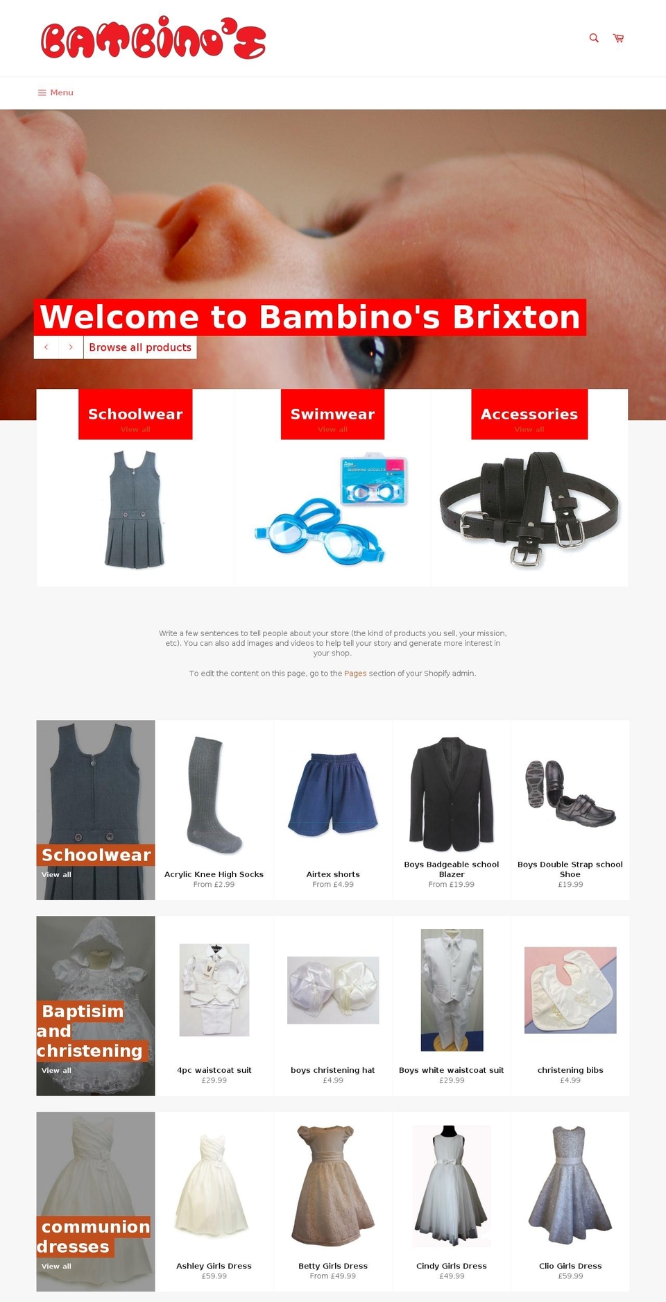 bambinos-online.com shopify website screenshot