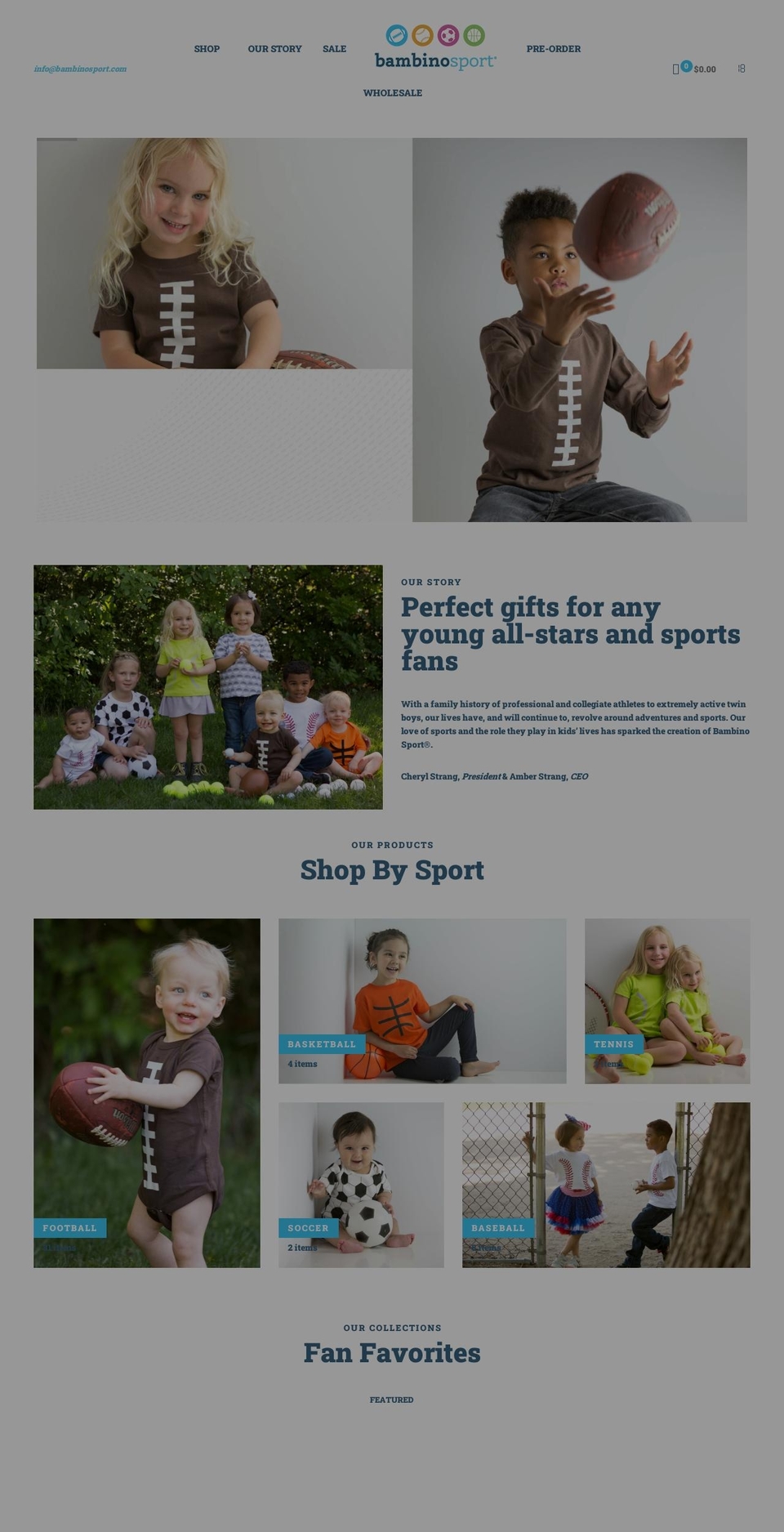 bambinosport.com — Shopify storefront screenshot