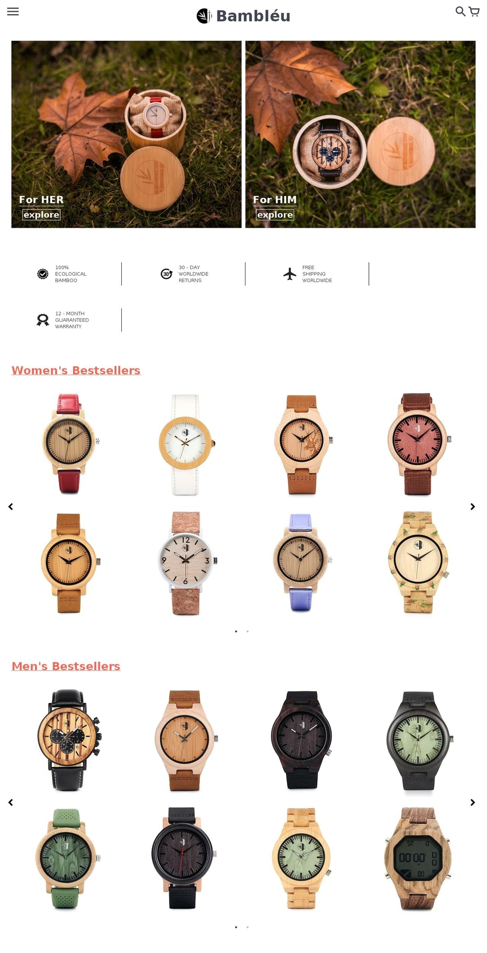 bambleu.com — Shopify storefront screenshot